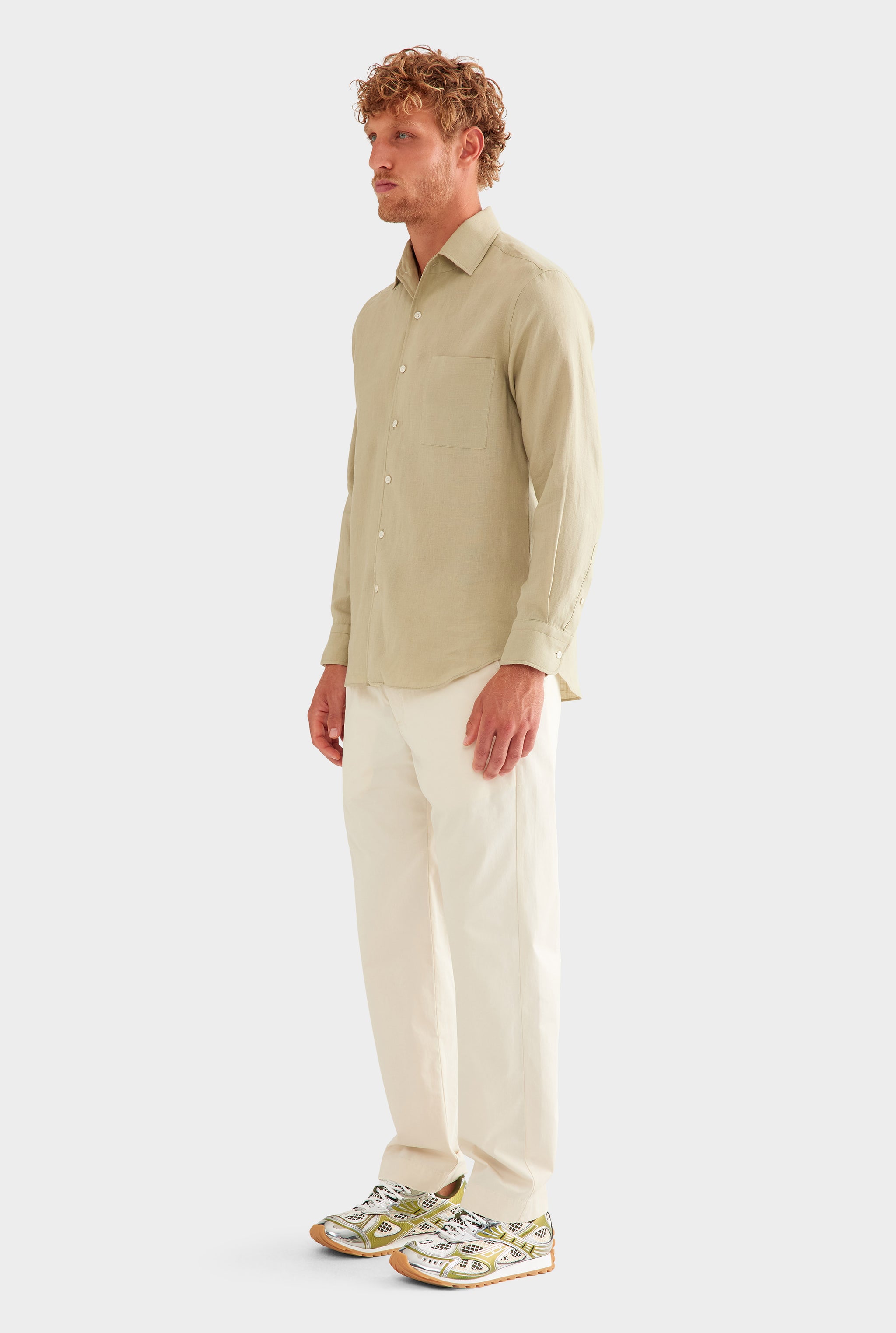 Relaxed Linen Shirt - Sage