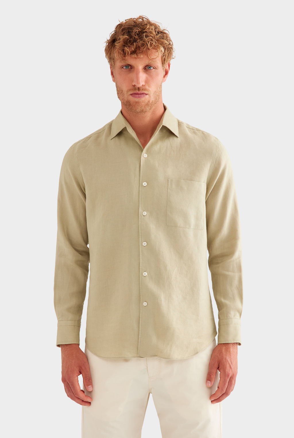Relaxed Linen Shirt - Sage