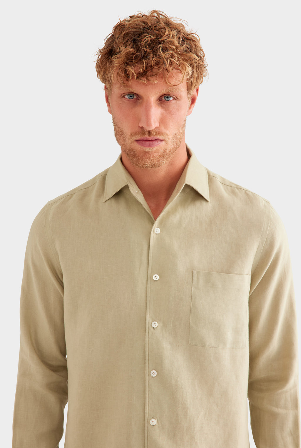 Relaxed Linen Shirt - Sage
