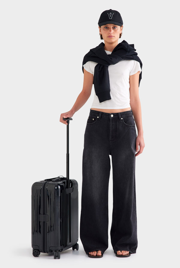 Relaxed Low Rise Denim Jean - Washed Black