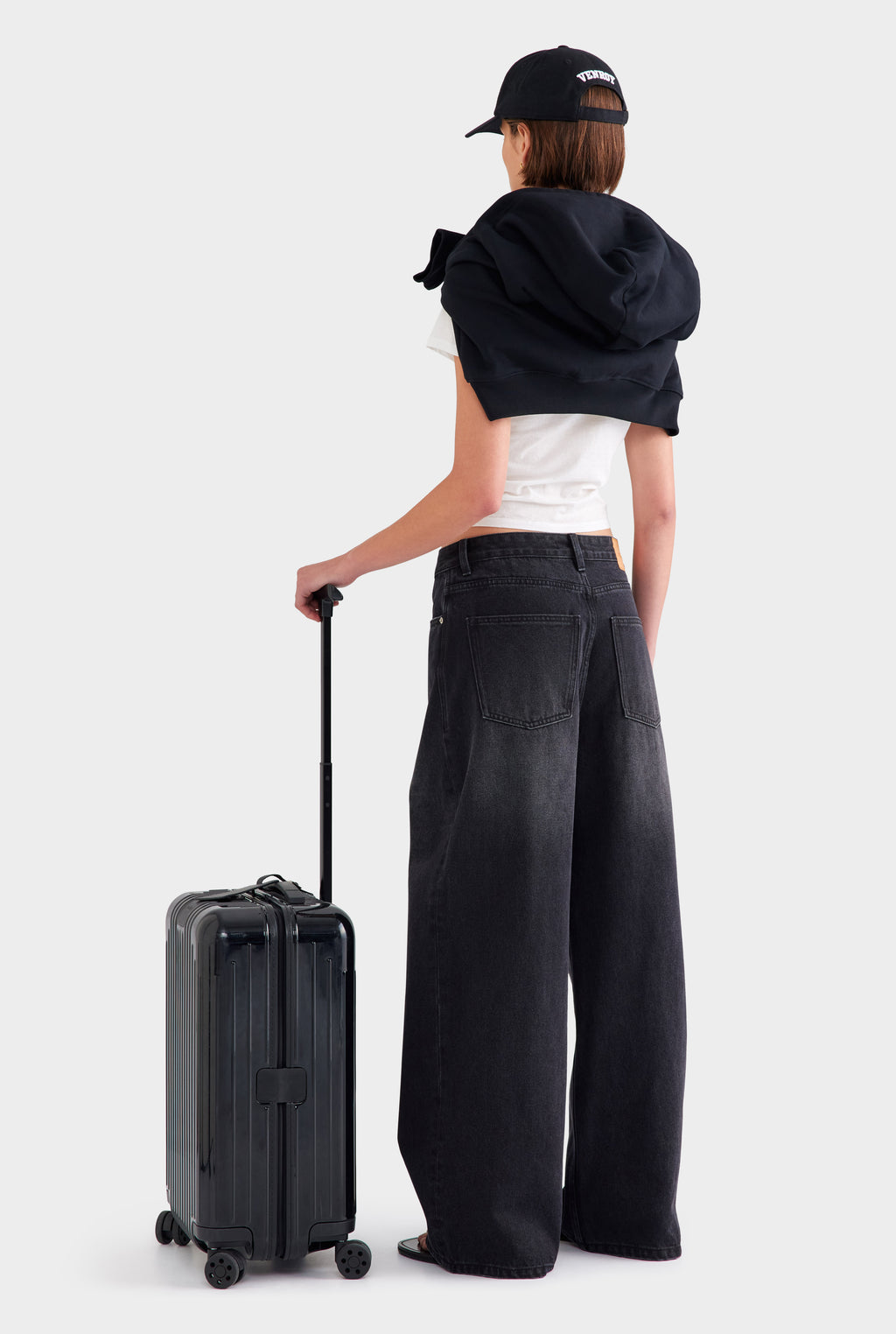 Relaxed Low Rise Denim Jean - Washed Black