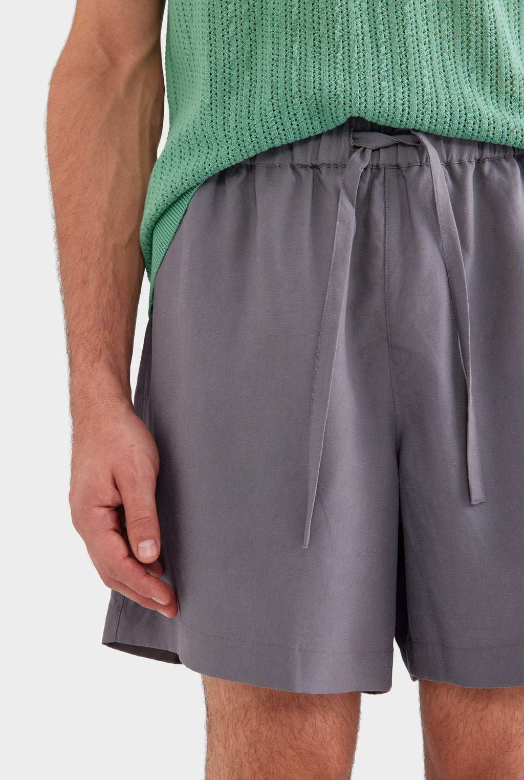 Relaxed Tencel Short - Charcoal