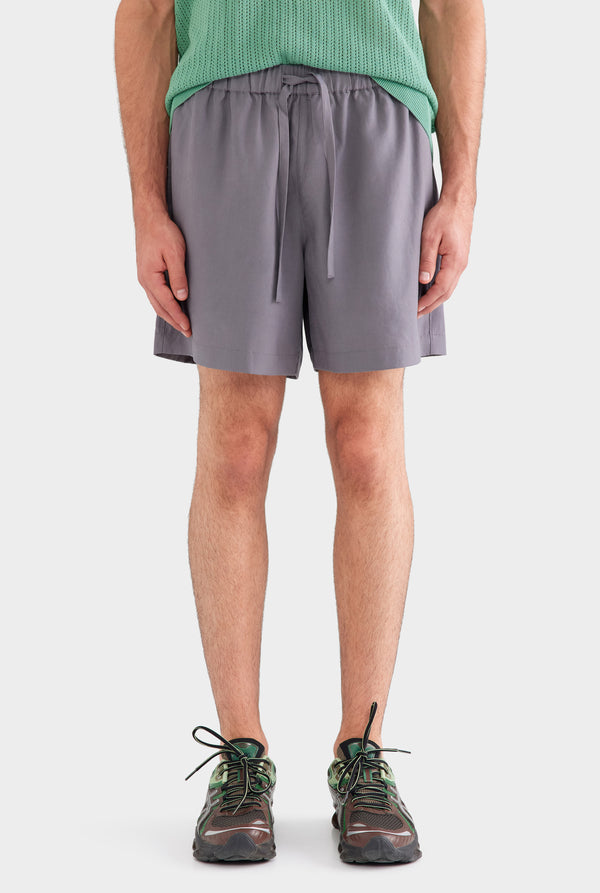 Relaxed Tencel Short - Charcoal
