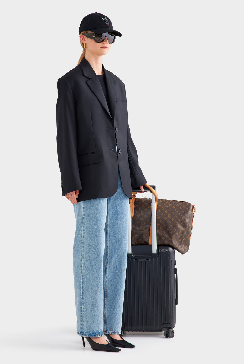 Relaxed Wool Blazer - Black