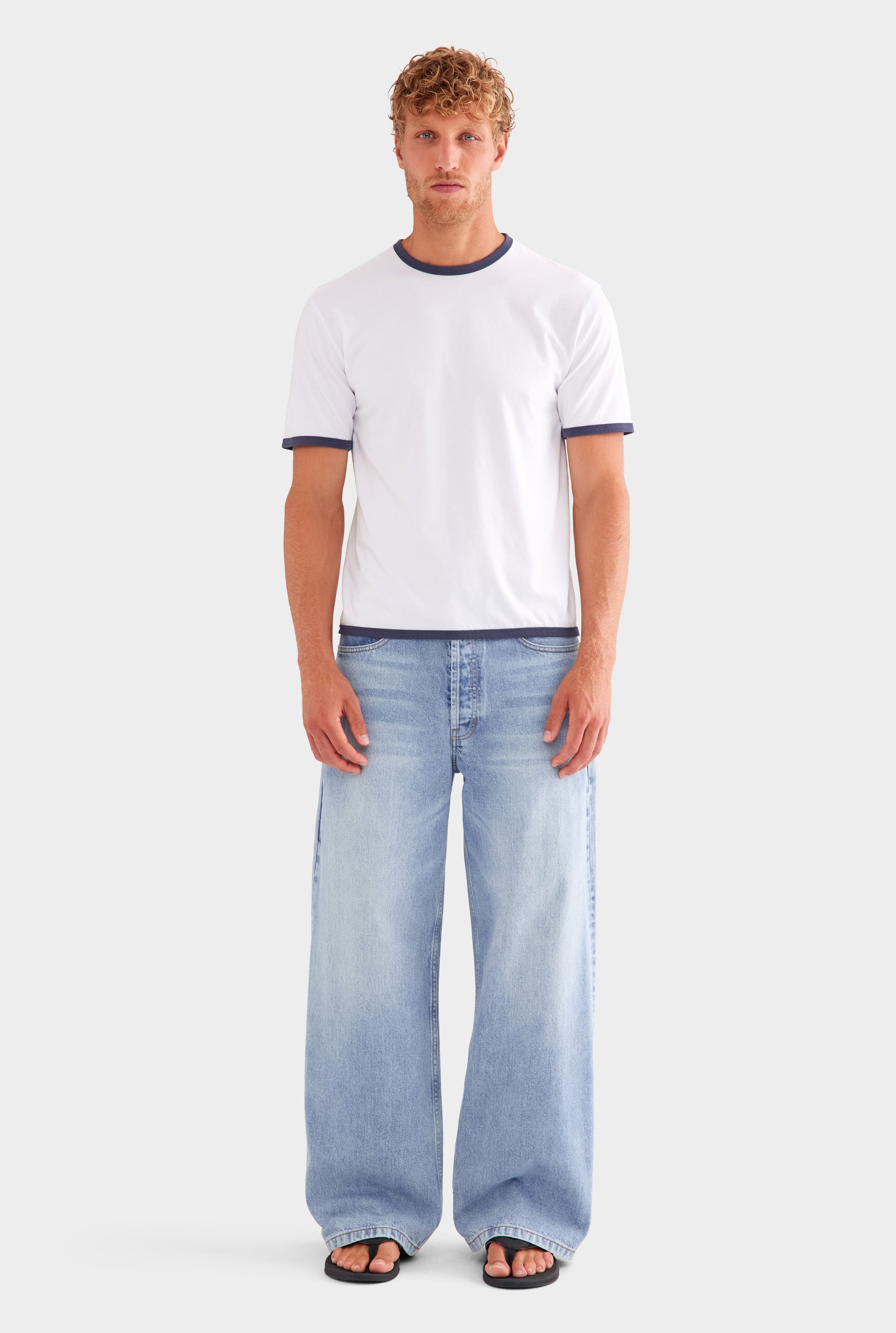 Ringer T-Shirt - White/Navy