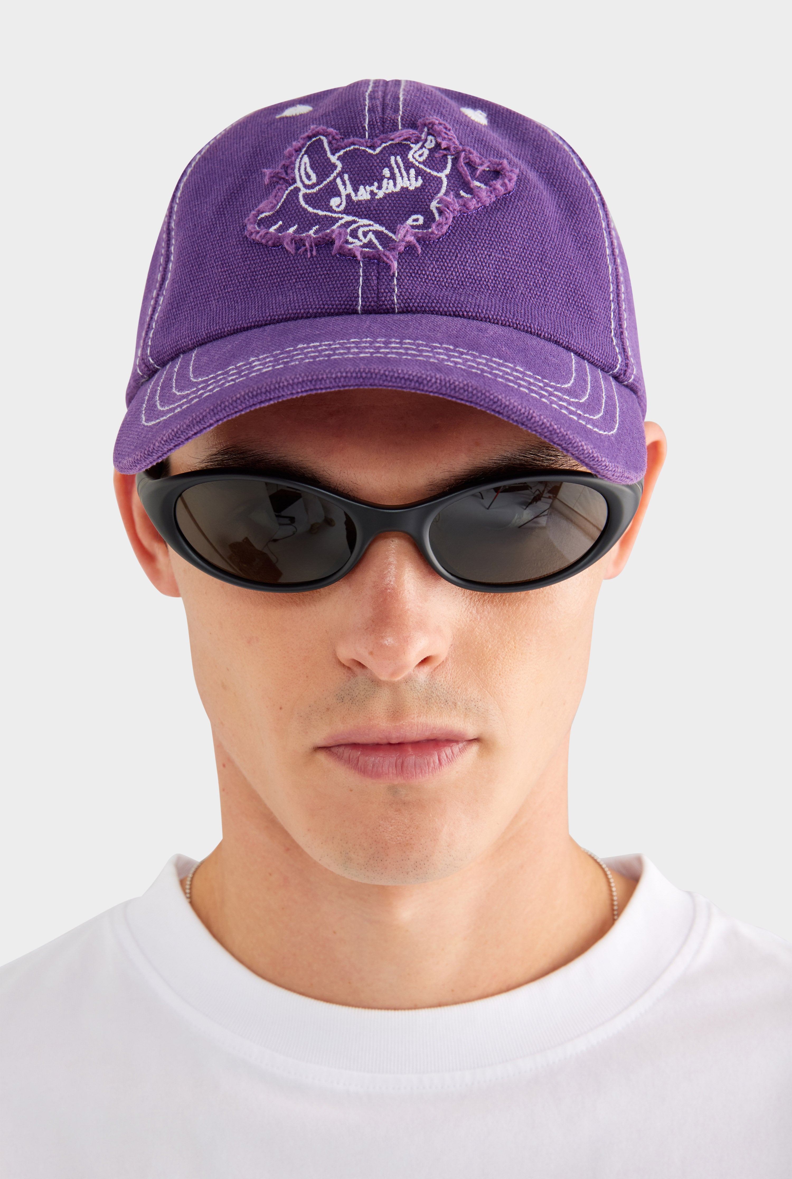 Marseille Washed Canvas Cap - Washed Purple