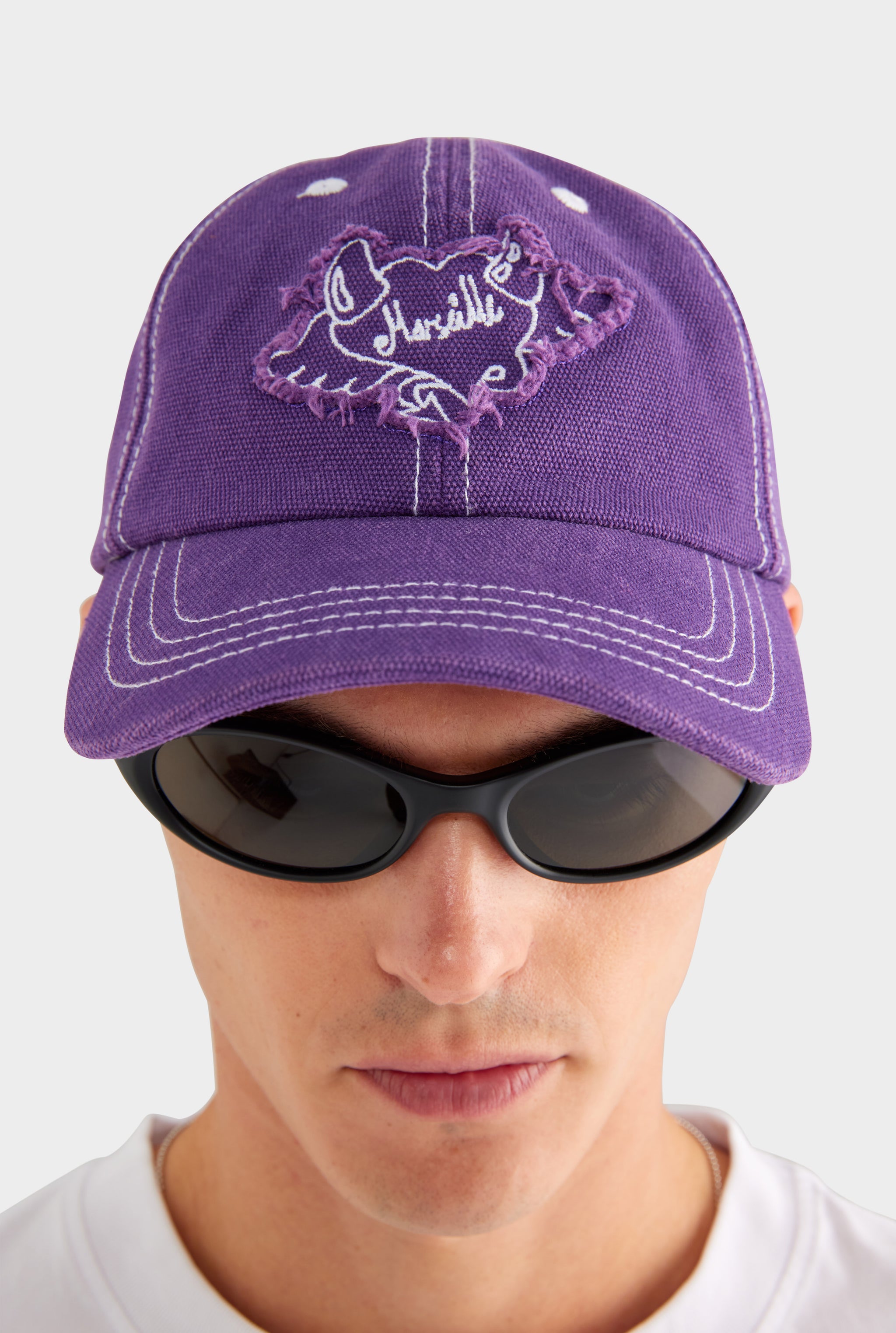 Marseille Washed Canvas Cap - Washed Purple