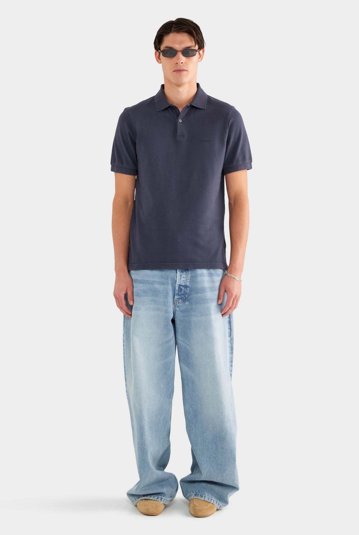 Pigment Dyed Pique Polo - Navy