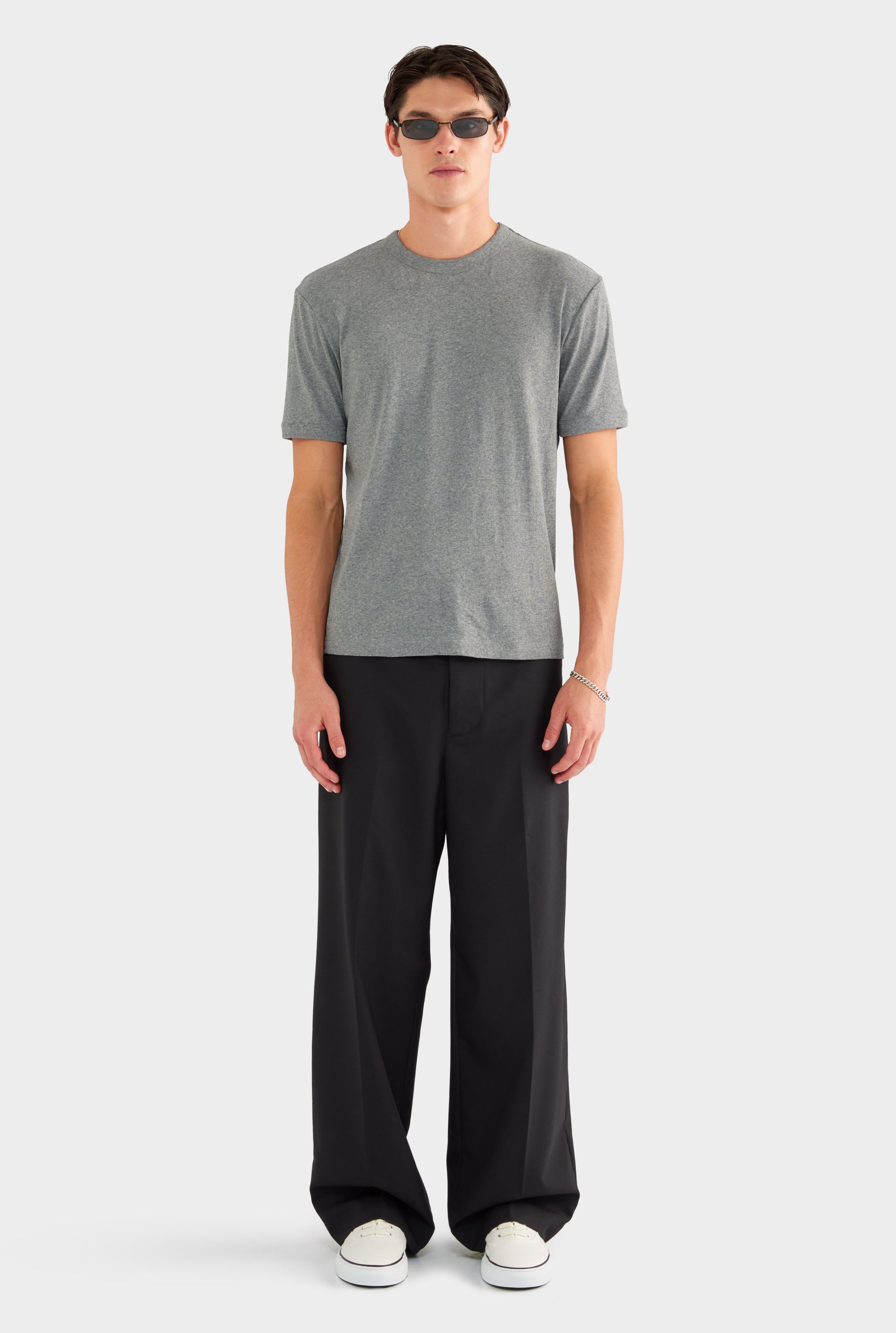 Relaxed Wool Suit Pant - Black