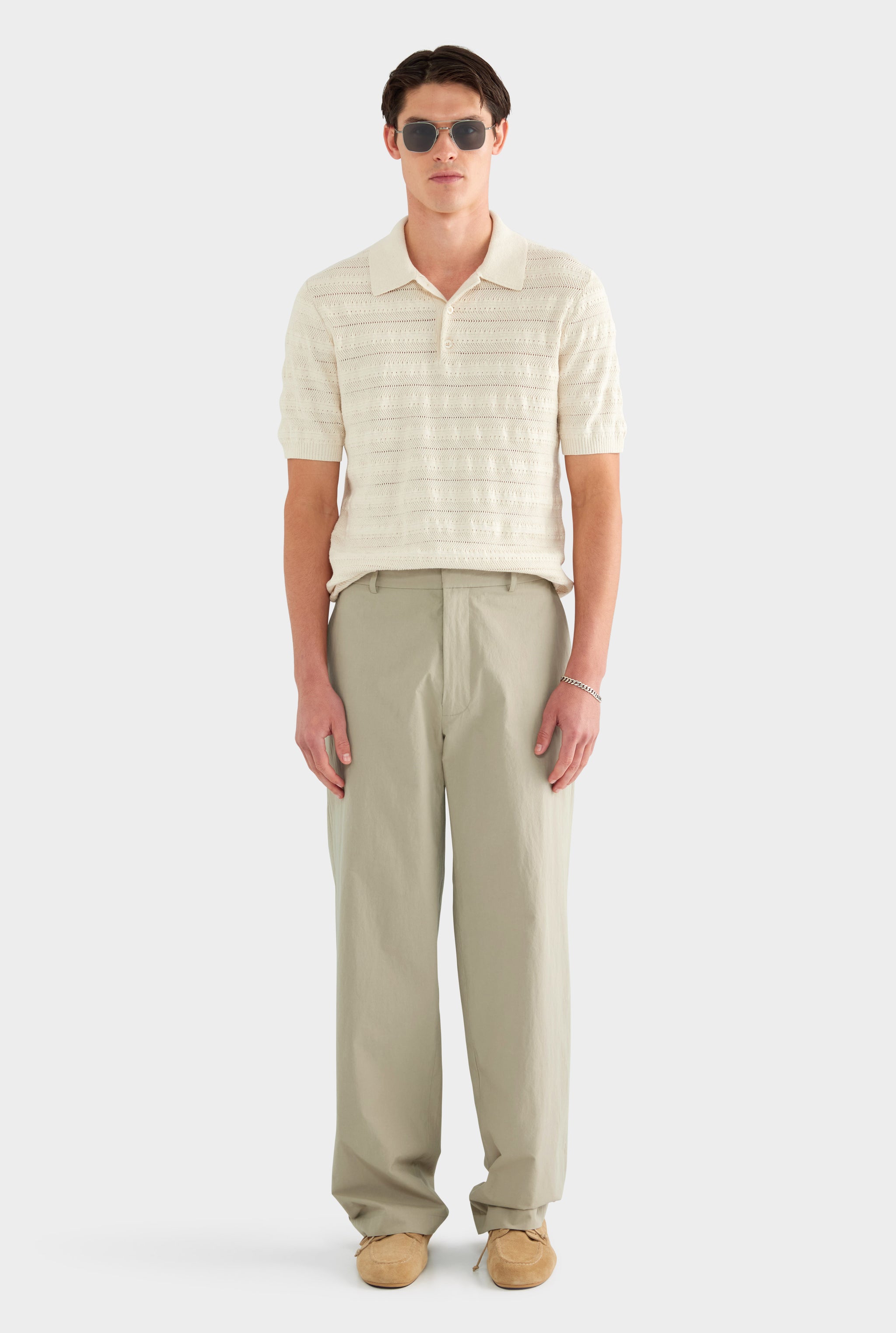 Lightweight Cotton Trouser - Light Sage
