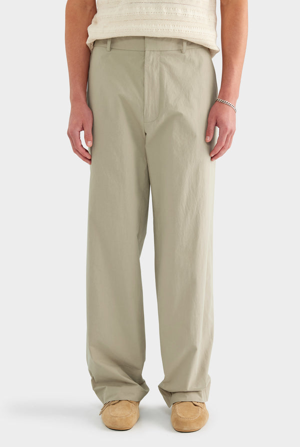 Lightweight Cotton Trouser - Light Sage