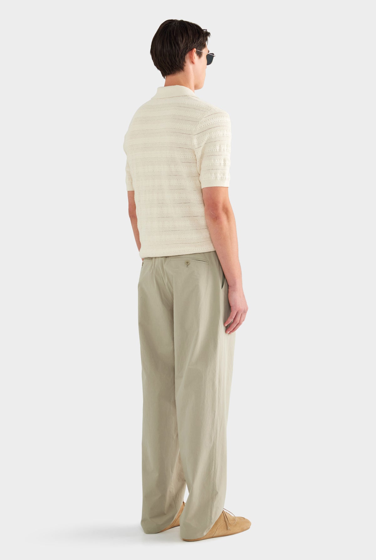Lightweight Cotton Trouser - Light Sage