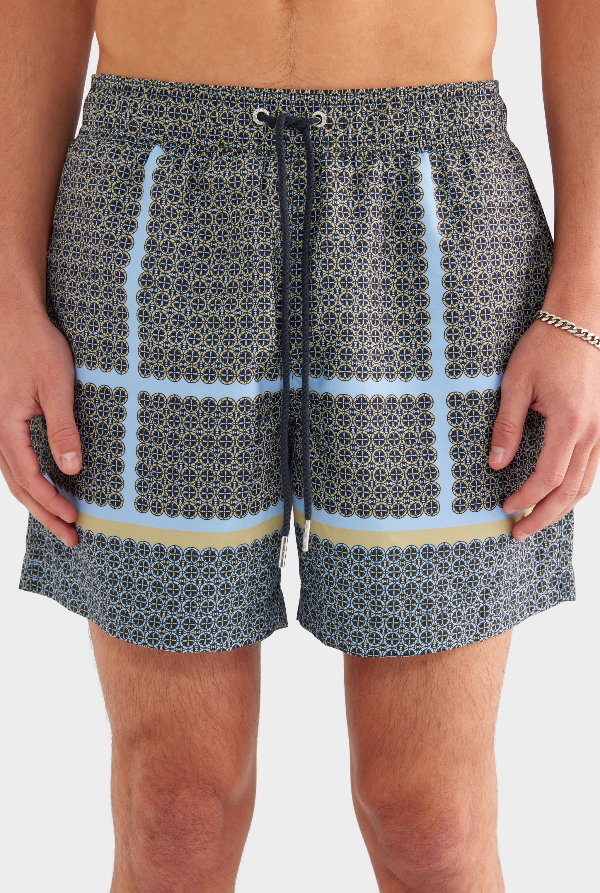 Printed Swim Short - Geometric Tile - XS