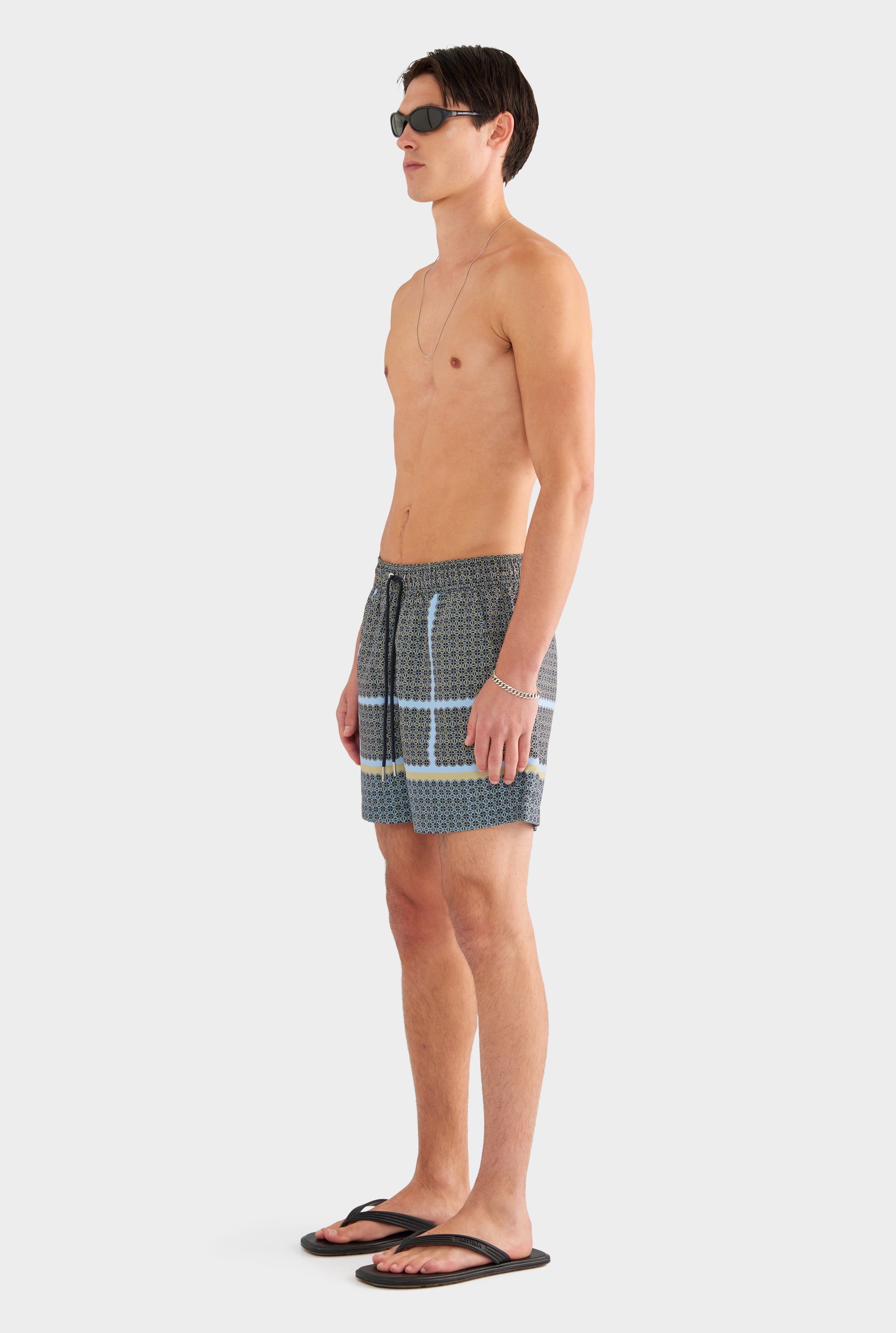 Printed Swim Short - Geometric Tile - XS