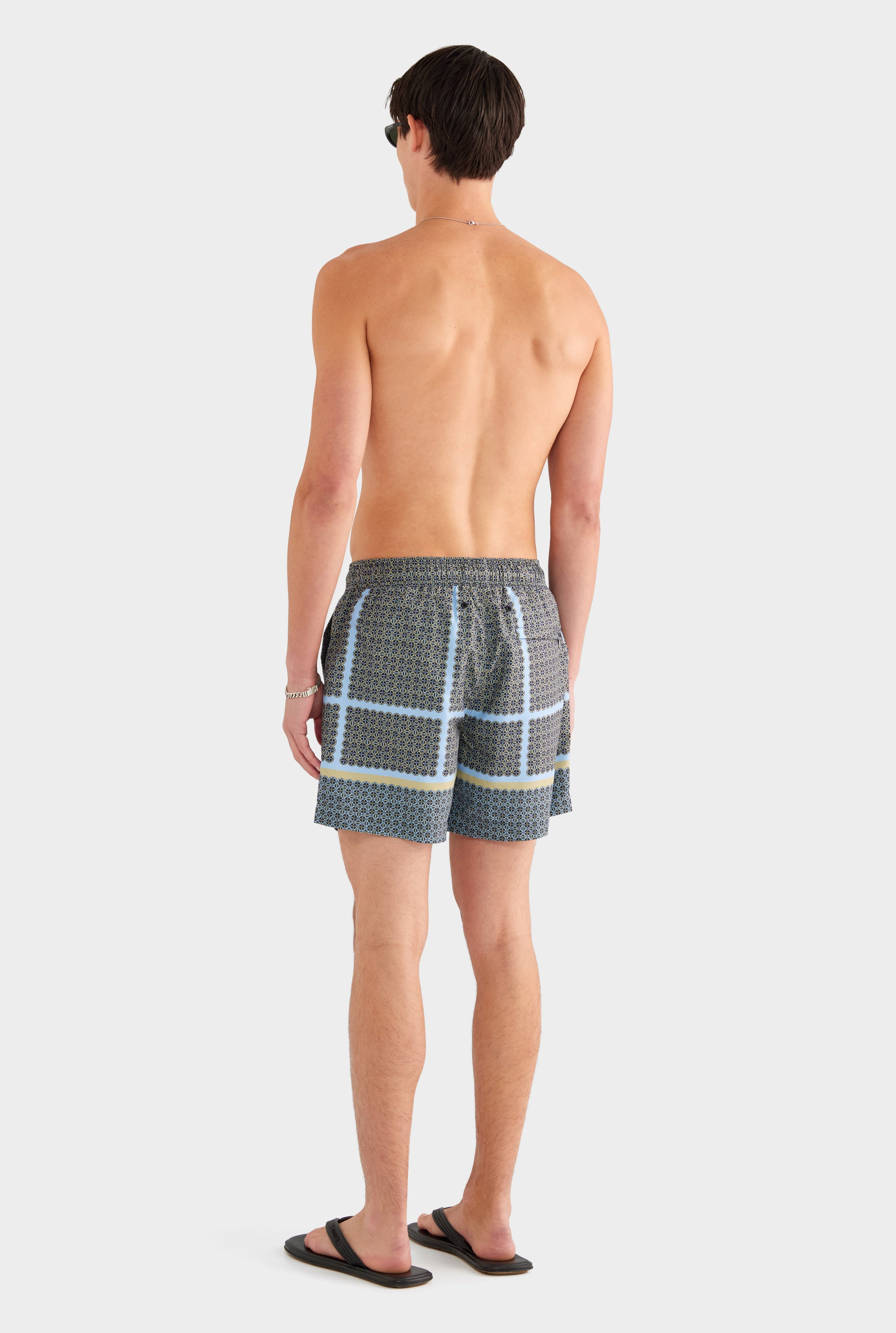 Printed Swim Short - Geometric Tile - XS