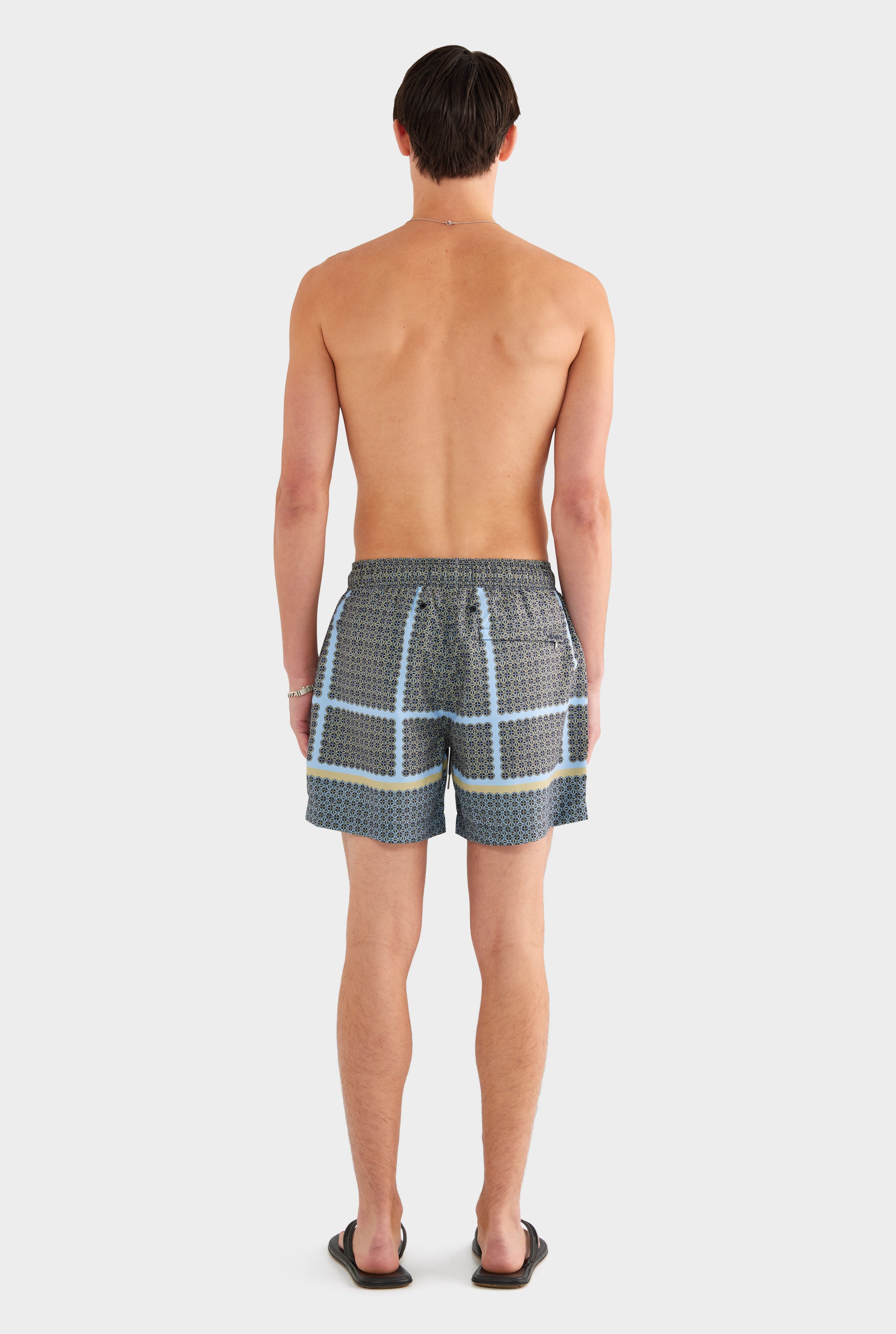 Printed Swim Short - Geometric Tile - XS