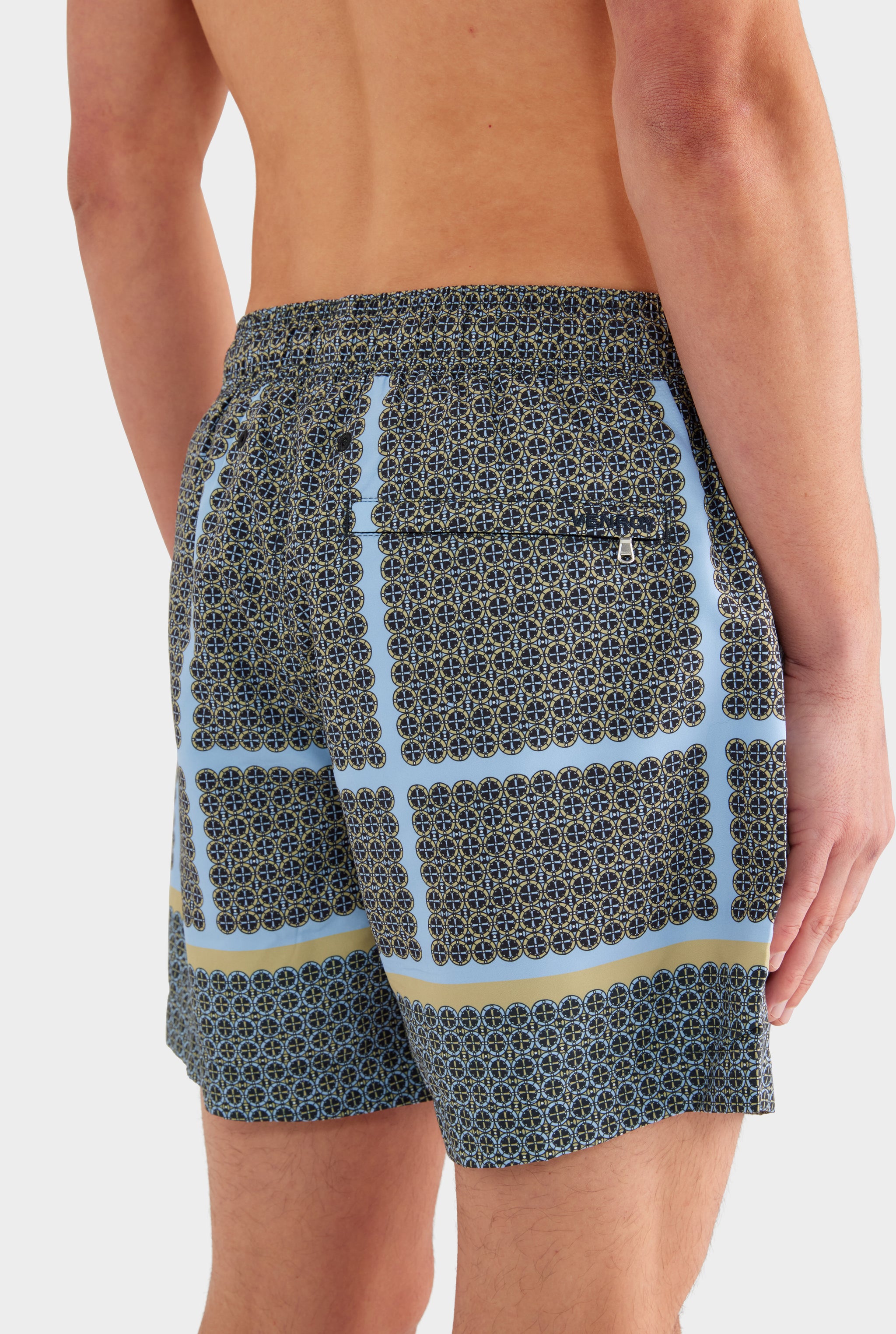 Printed Swim Short - Geometric Tile - XS