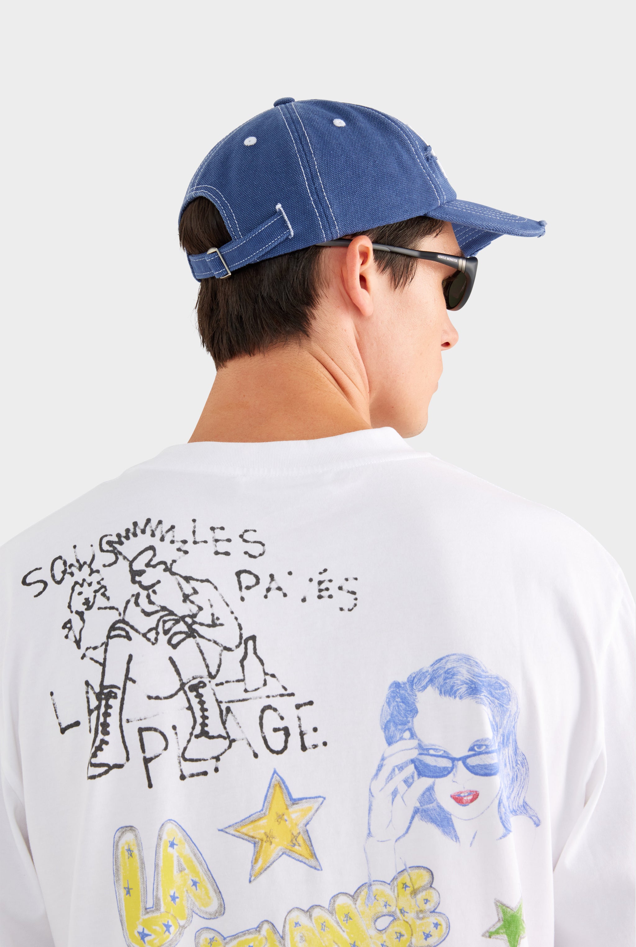 Graffiti Long Sleeve T Shirt - Marseille Graffiti/Off White - XS