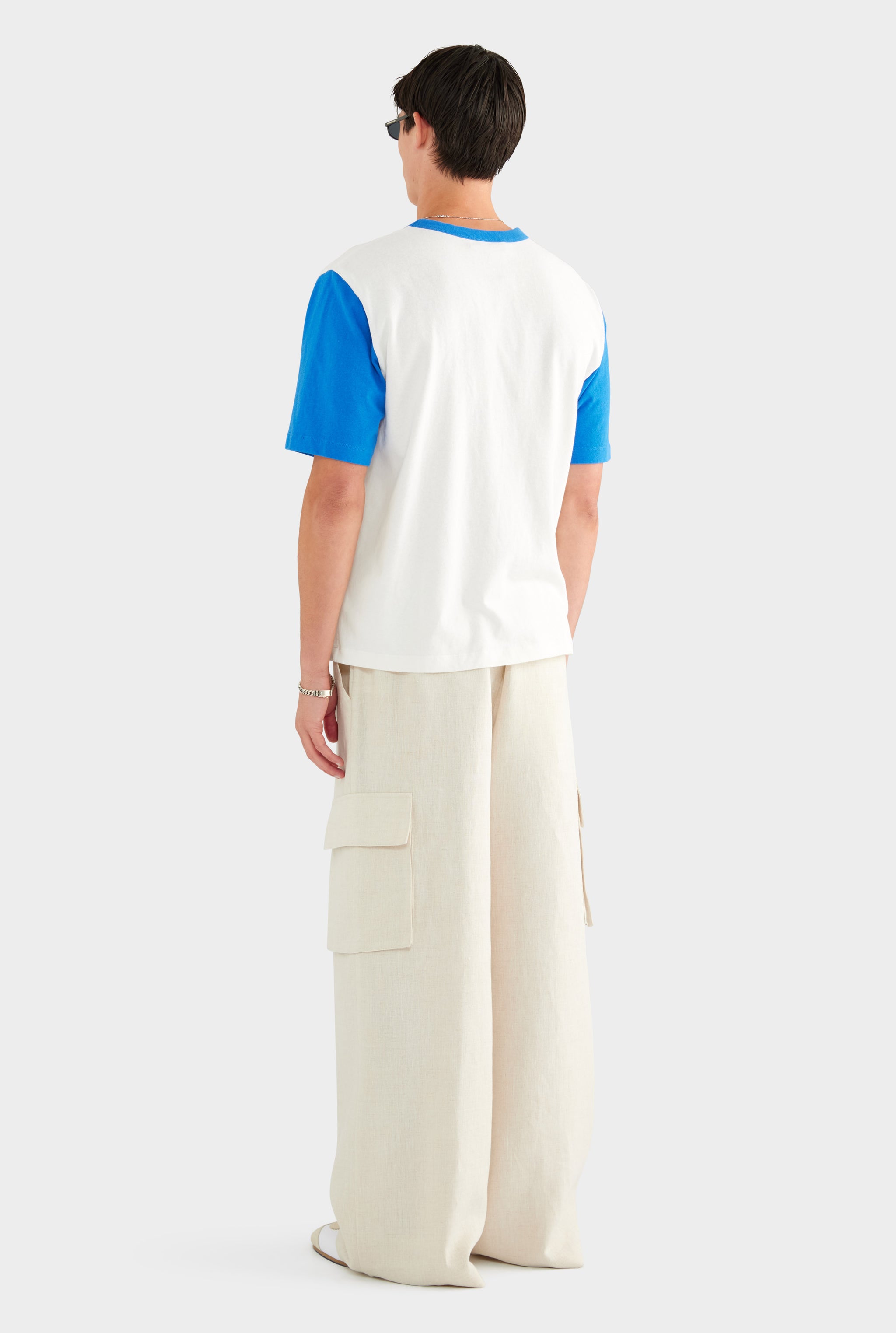 Relaxed Linen Cargo Pant - Sand - XS