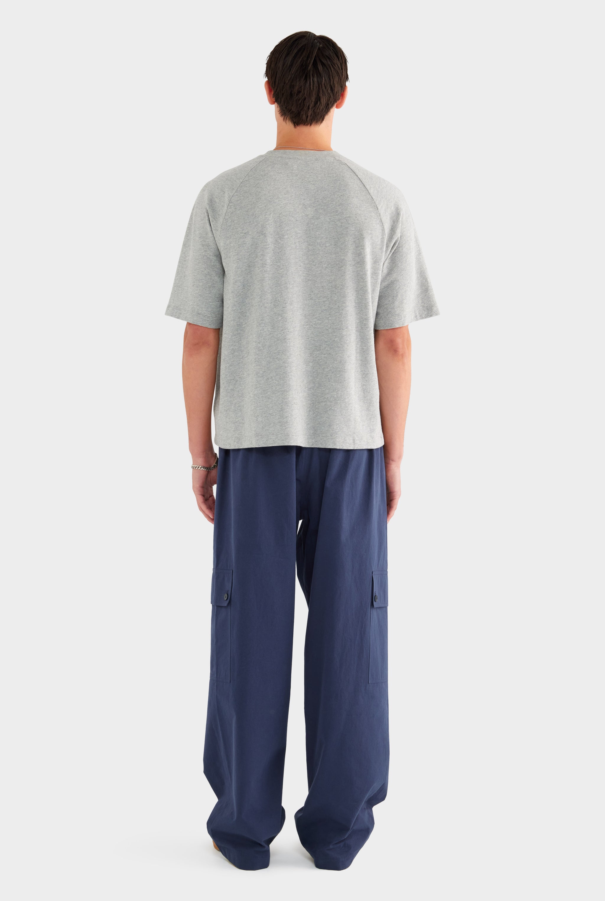 Oversized Raglan T Shirt - Grey Marl/Marseille - XS