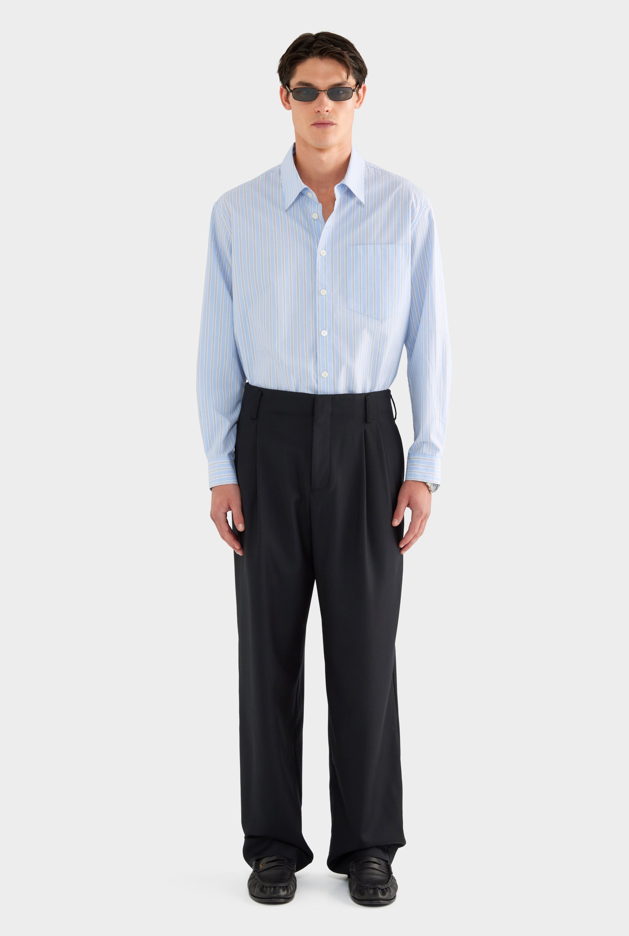 Tailored Wool Suit Trouser - Black - 28