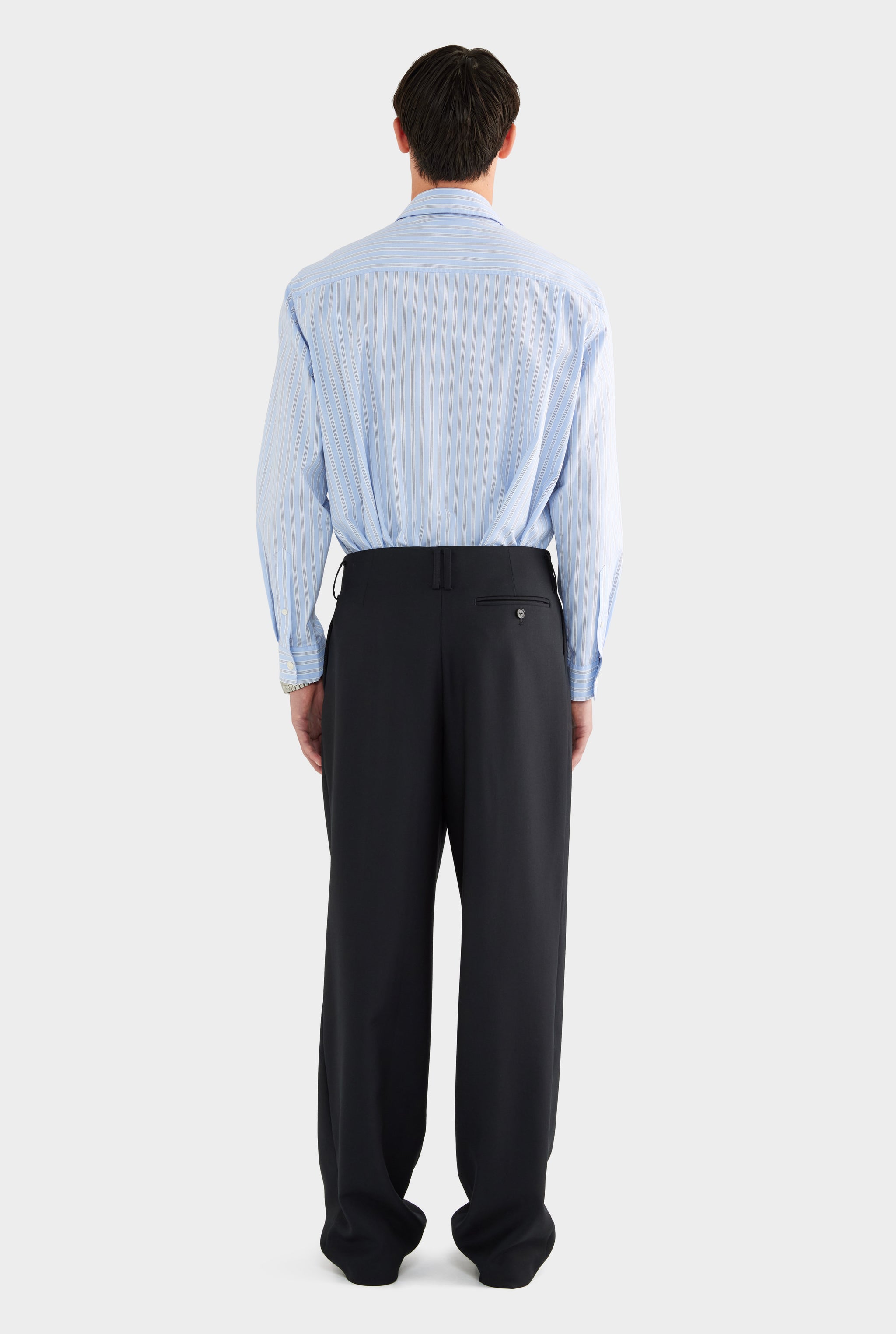 Tailored Wool Suit Trouser - Black - 28