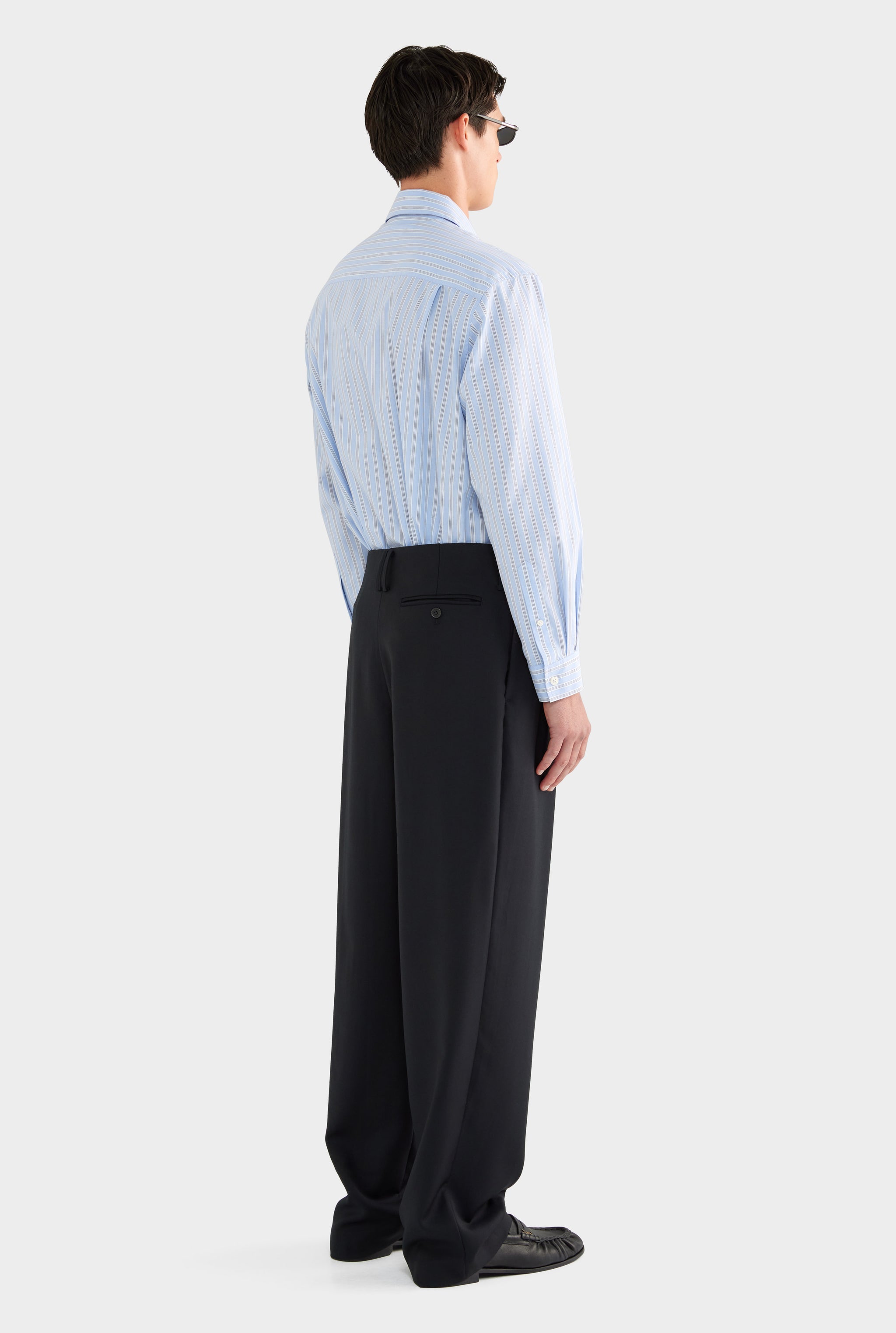 Tailored Wool Suit Trouser - Black - 28