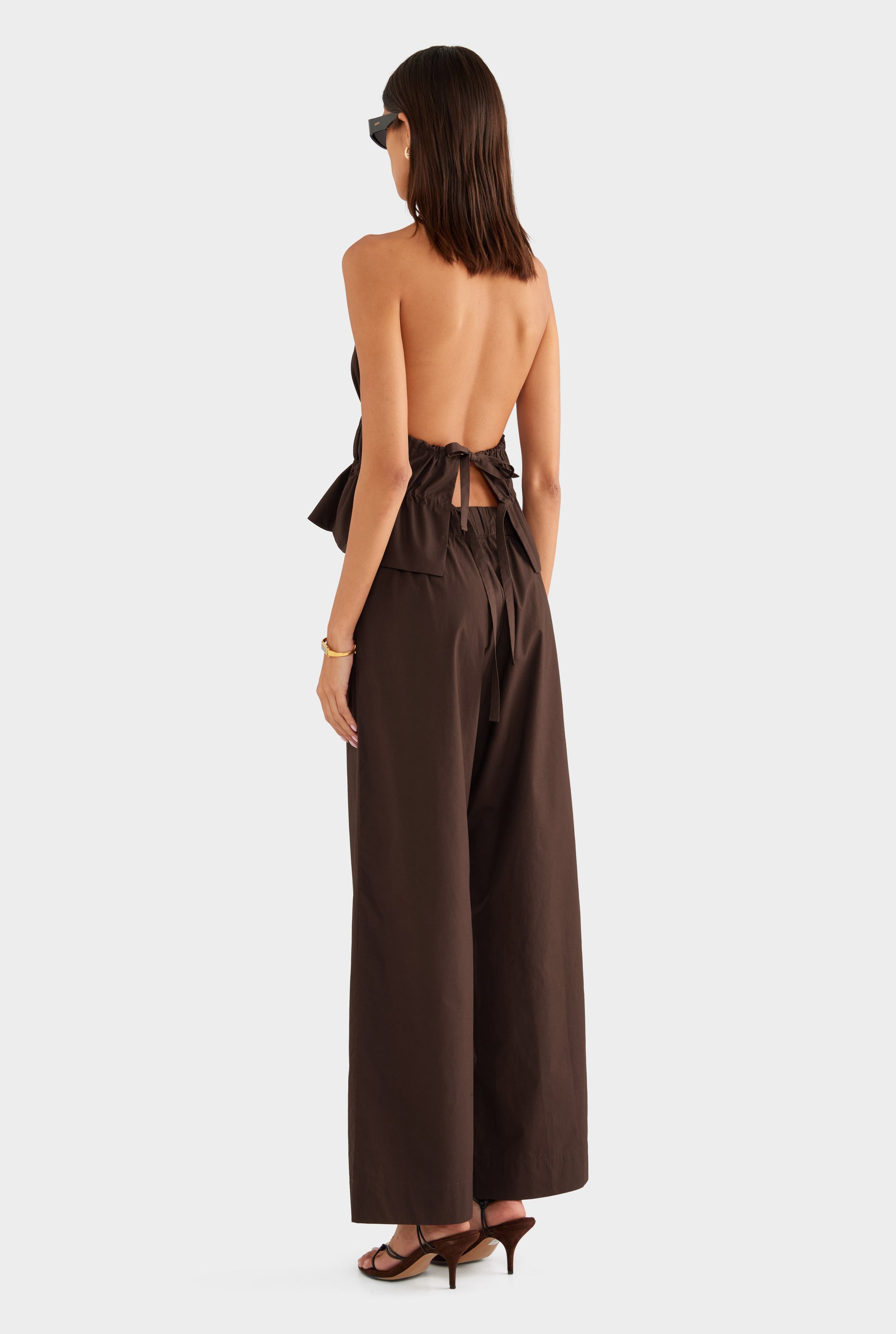 Heavy Cotton Poplin Pant - Dark Chocolate - XS