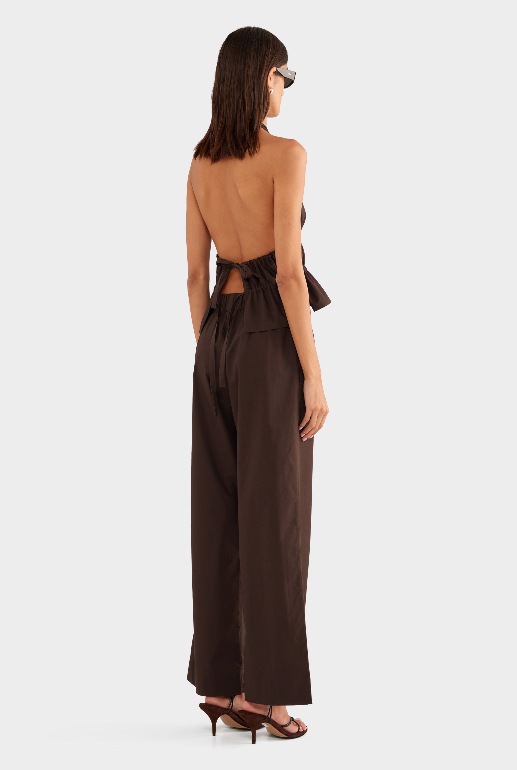 Heavy Cotton Poplin Pant - Dark Chocolate - XS