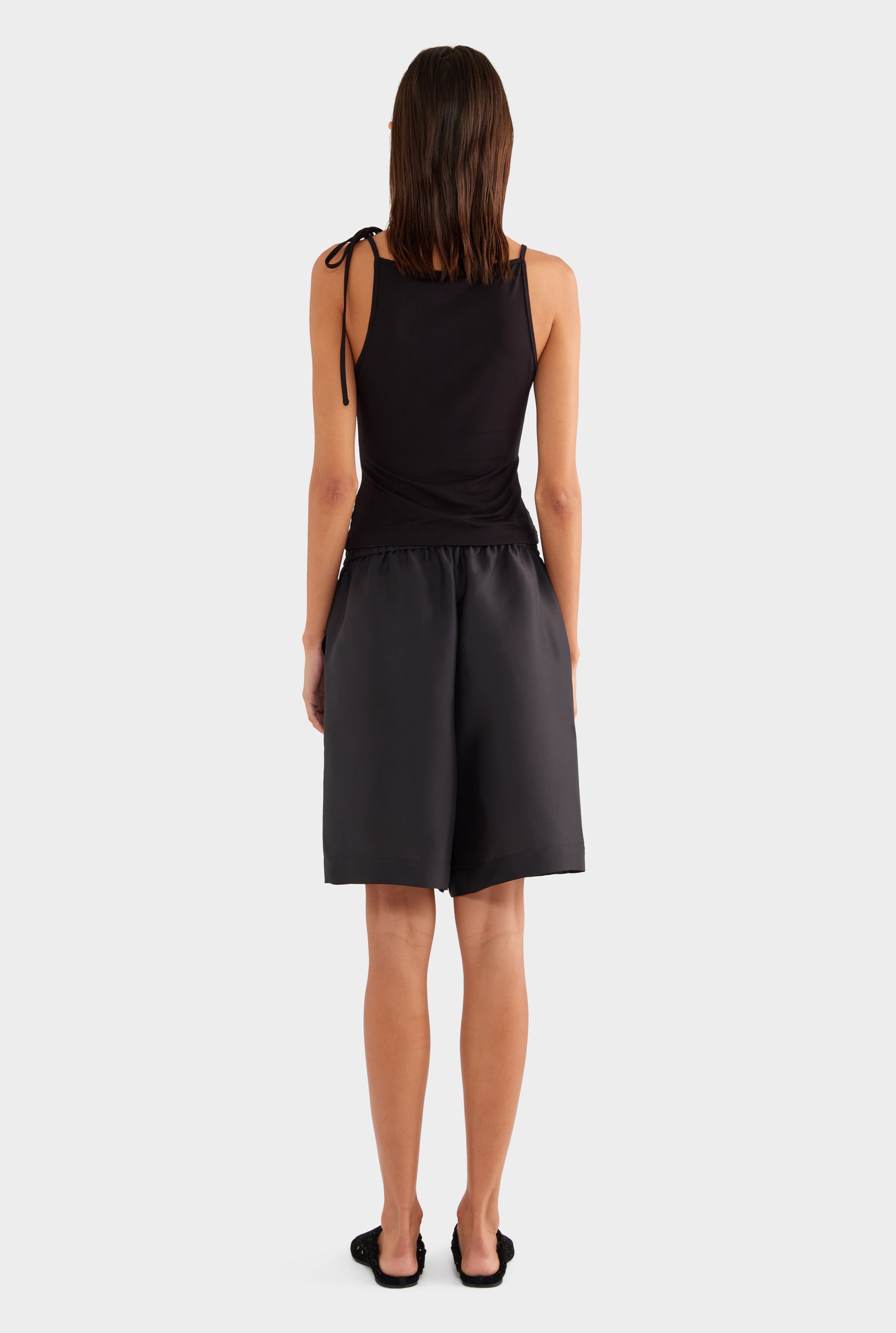 Reversible Boat V Neck Cami - Black - XS