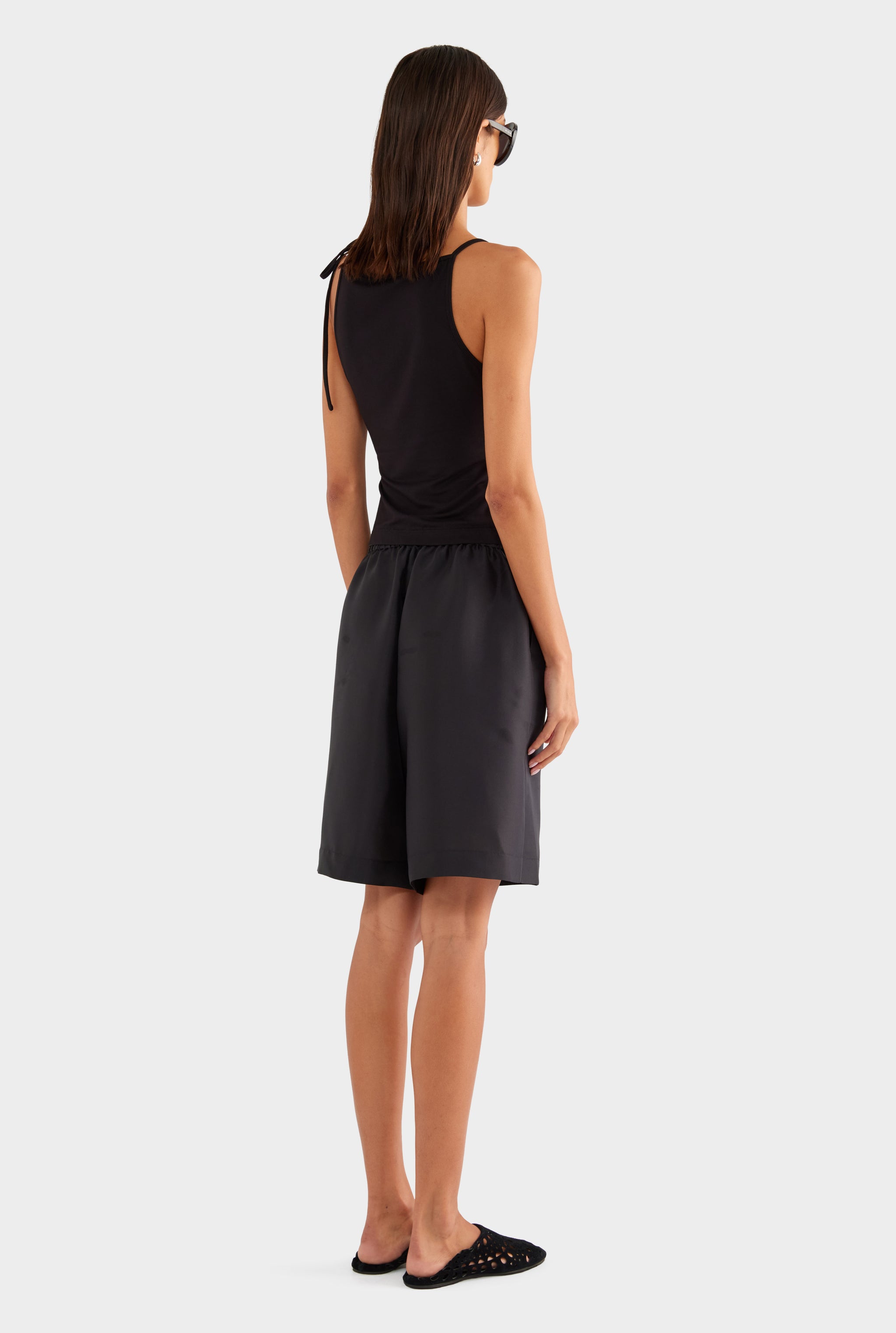Reversible Boat V Neck Cami - Black - XS