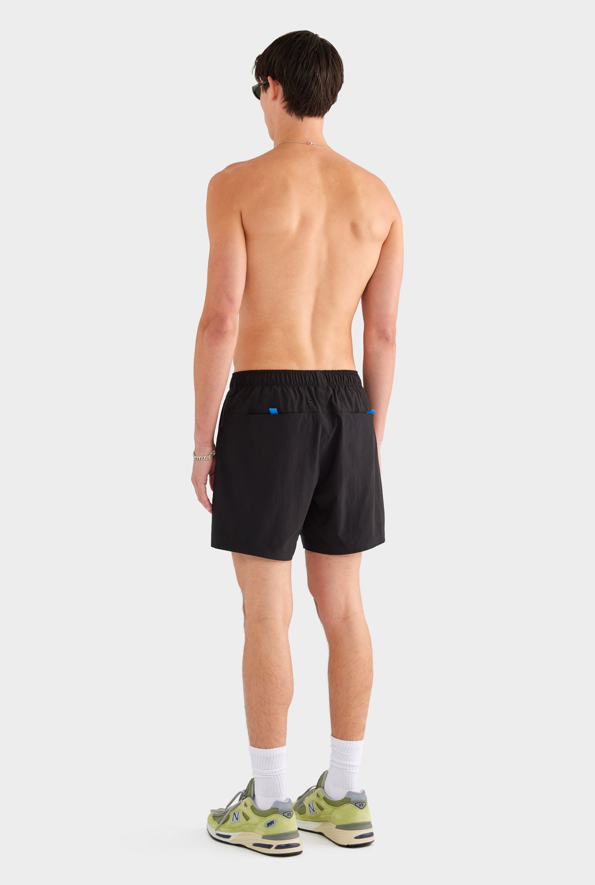 Zip Sports Swim Short - Black - 100% Polyester / Black / S