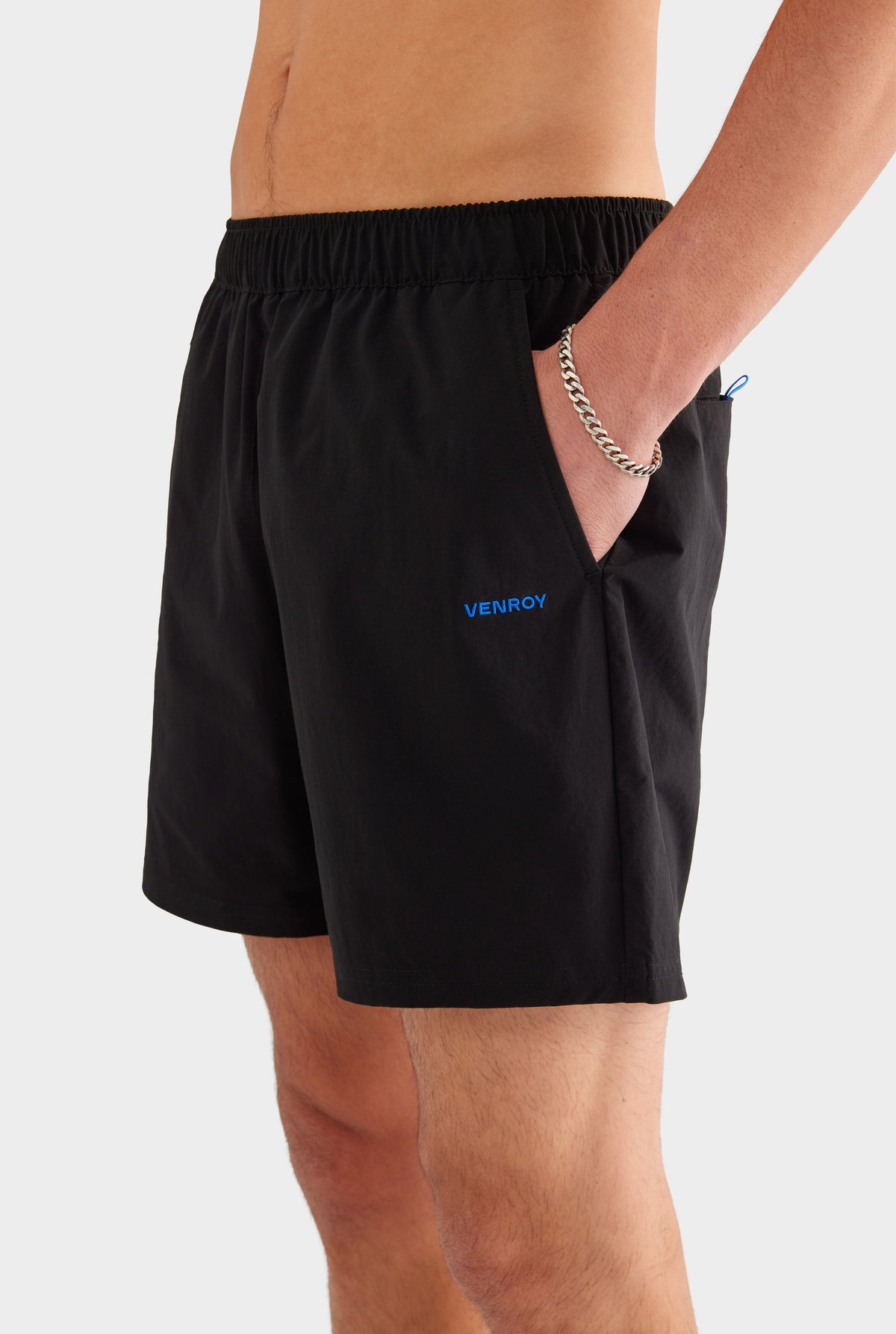 Zip Sports Swim Short - Black - 100% Polyester / Black / S