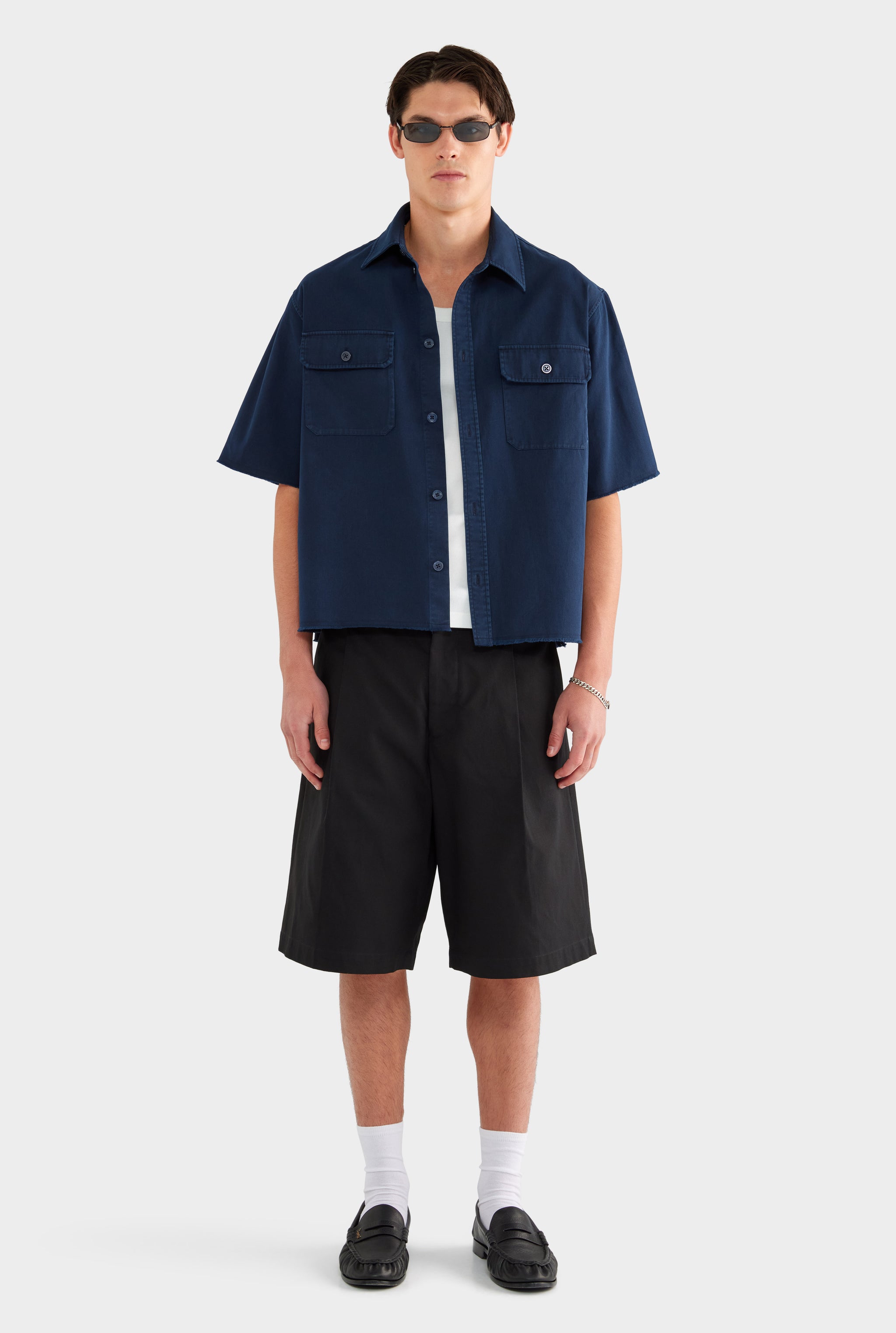 Mechanic Shirt - Navy - 100% Cotton / Navy / S