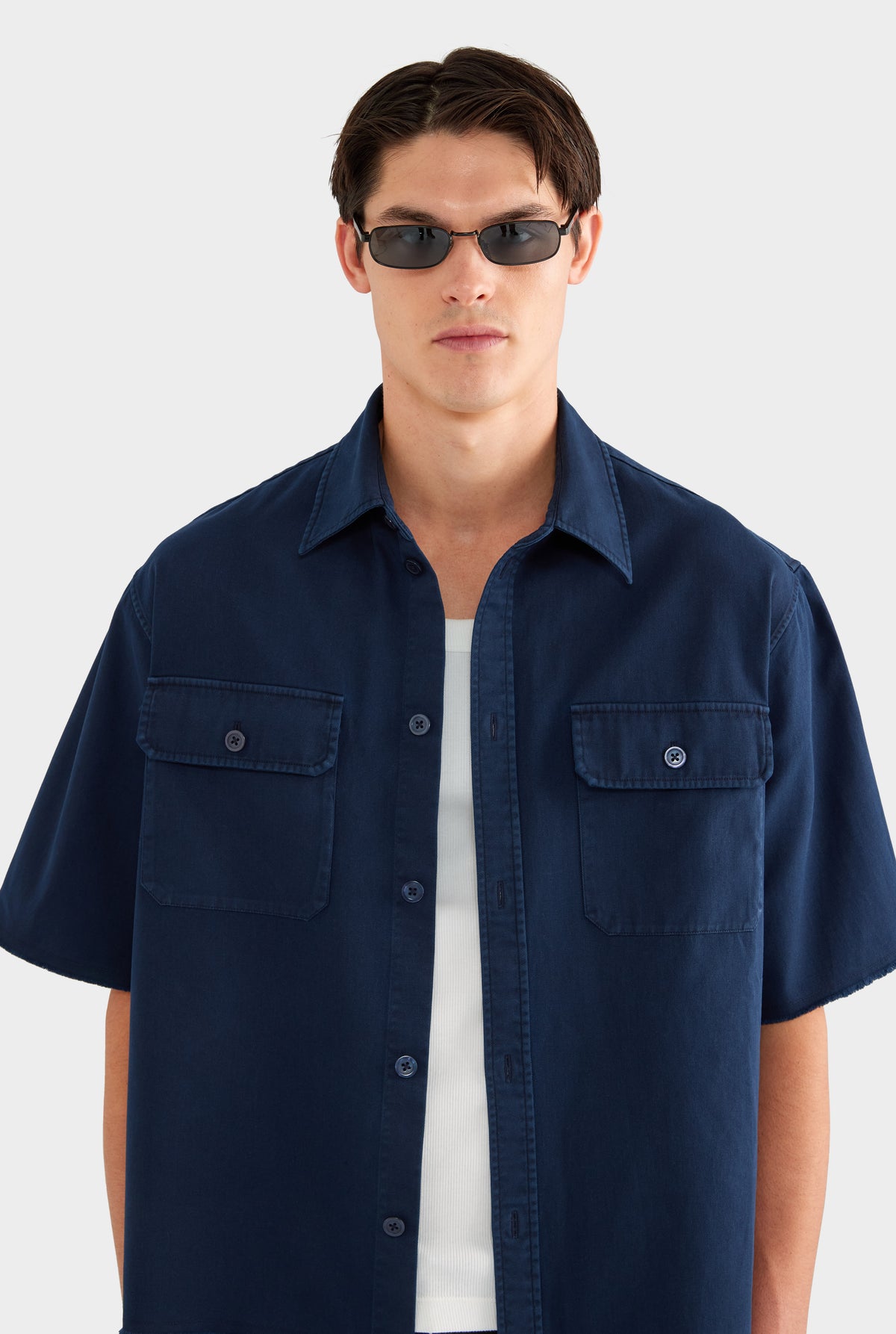 Mechanic Shirt - Navy - 100% Cotton / Navy / S