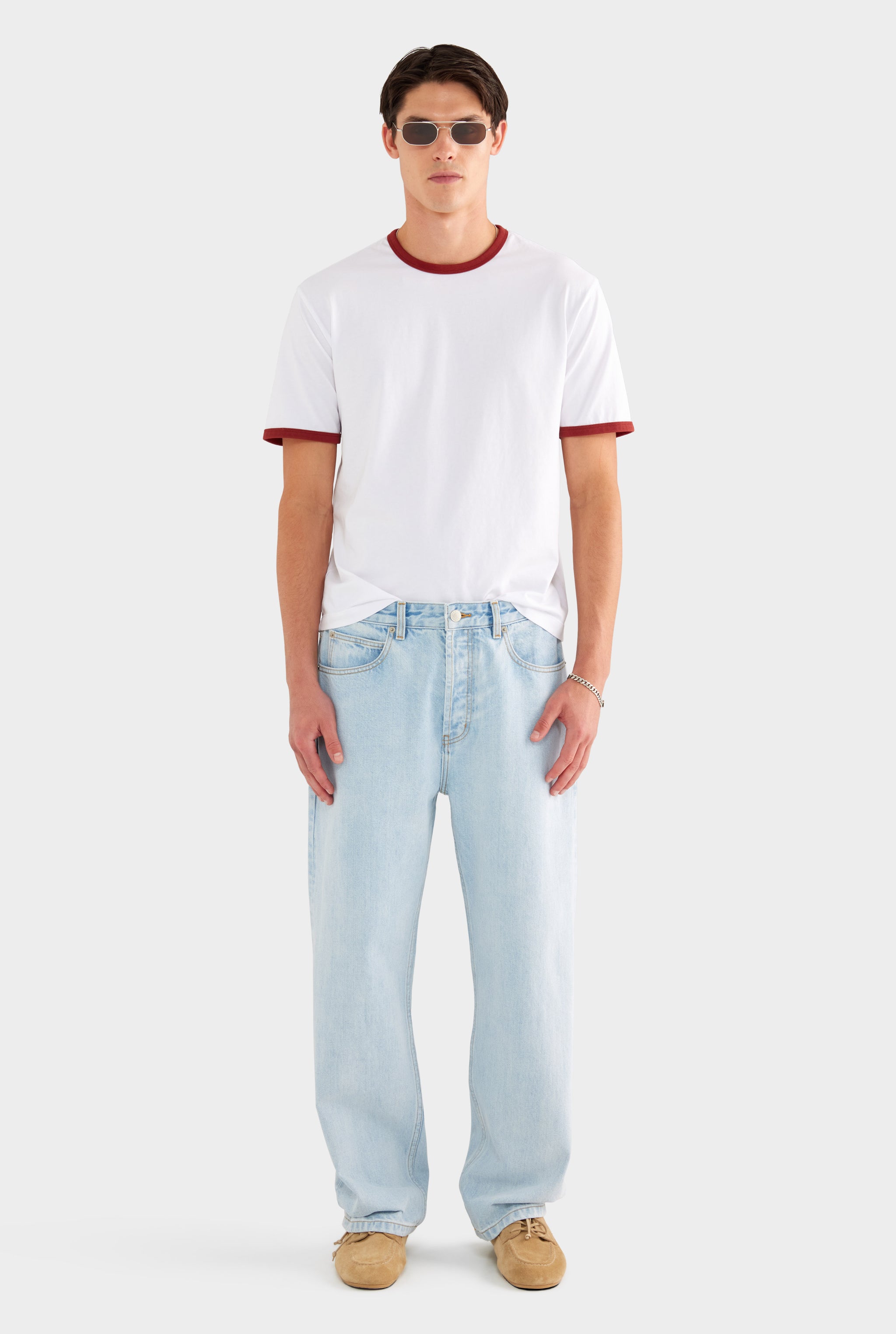Straight Leg Denim Jean - Light Vintage Blue - 28