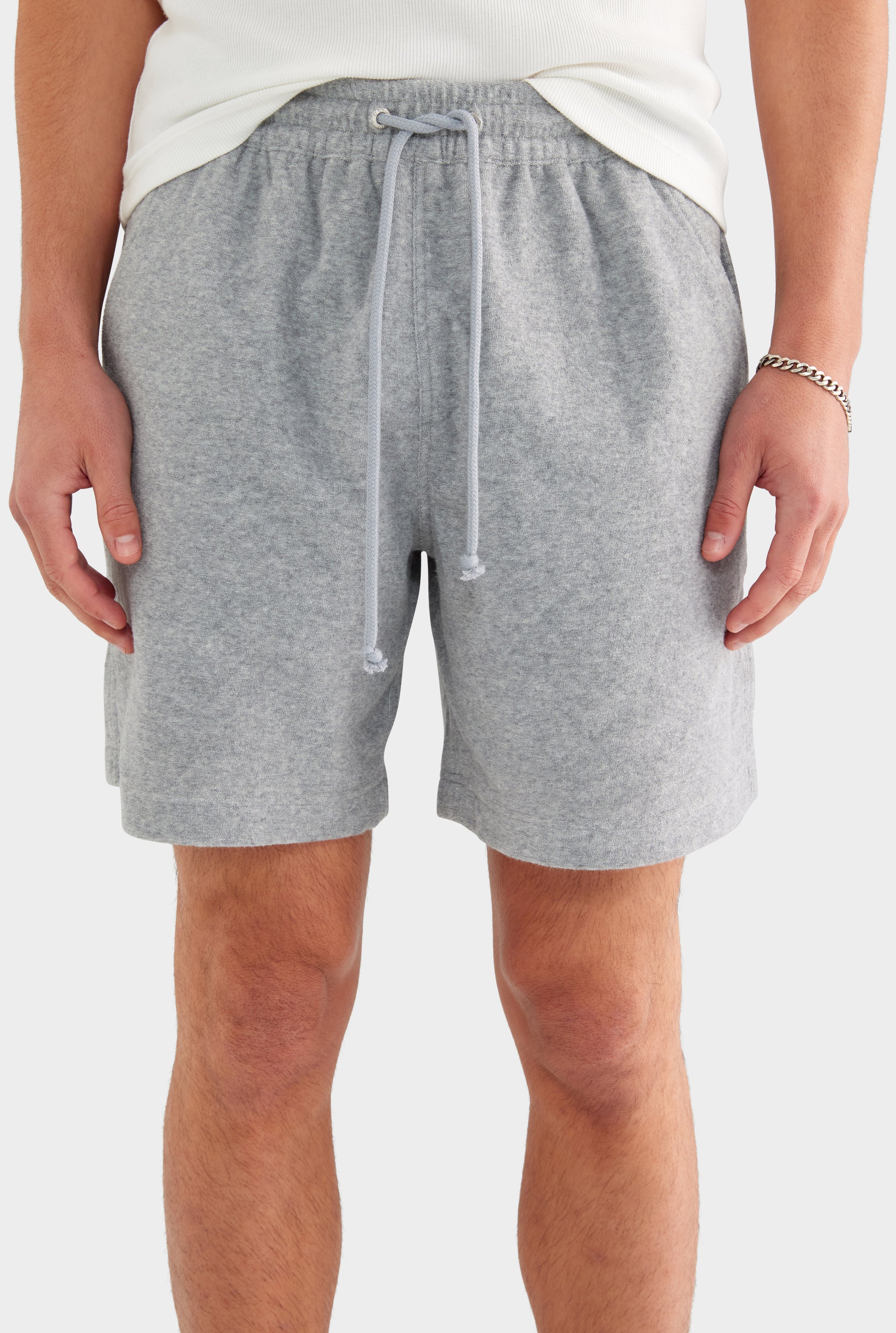 Terry Lounge Short - Grey Marl - 75% Cotton 25% Polyester / Grey Marl / S