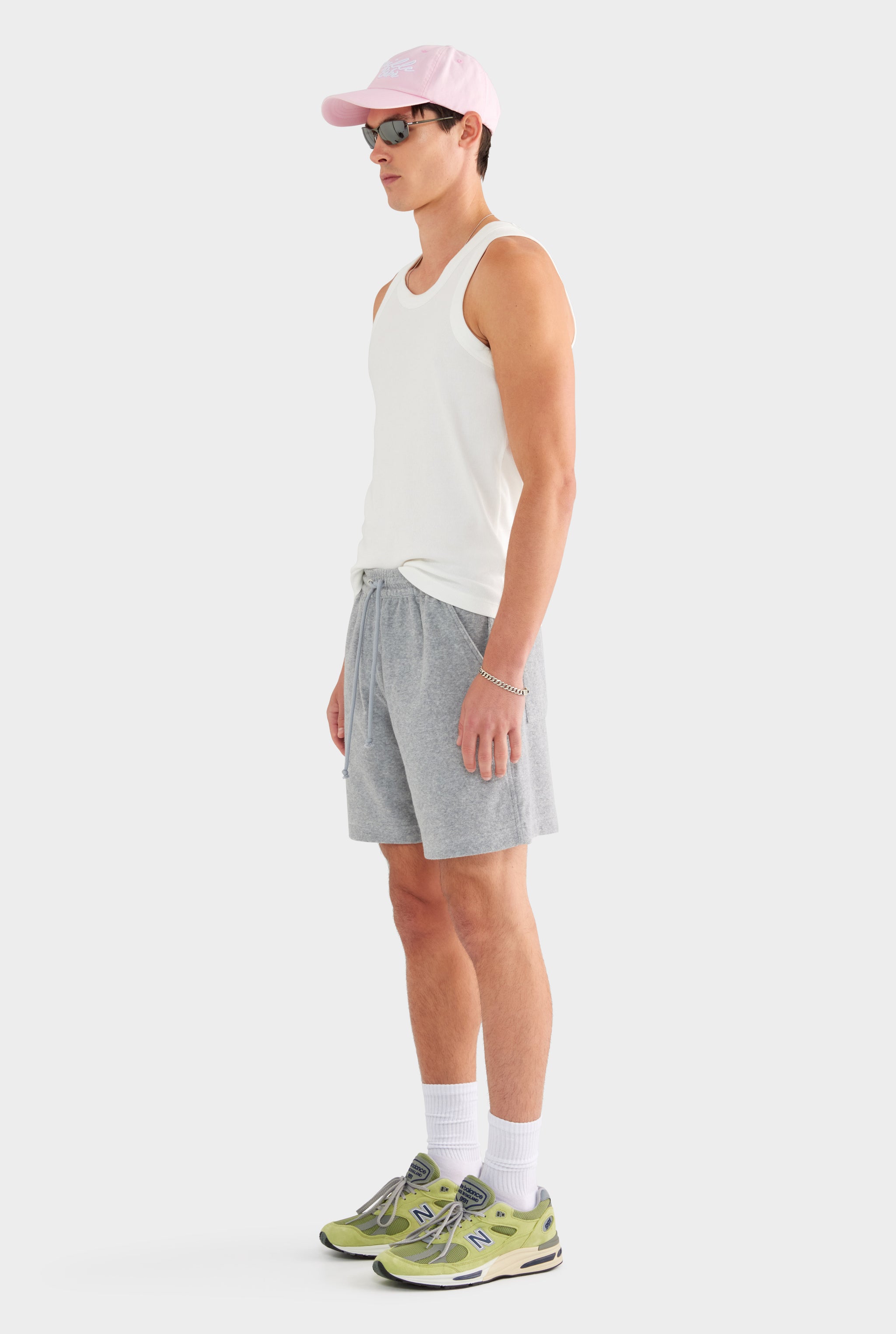 Terry Lounge Short - Grey Marl - 75% Cotton 25% Polyester / Grey Marl / S