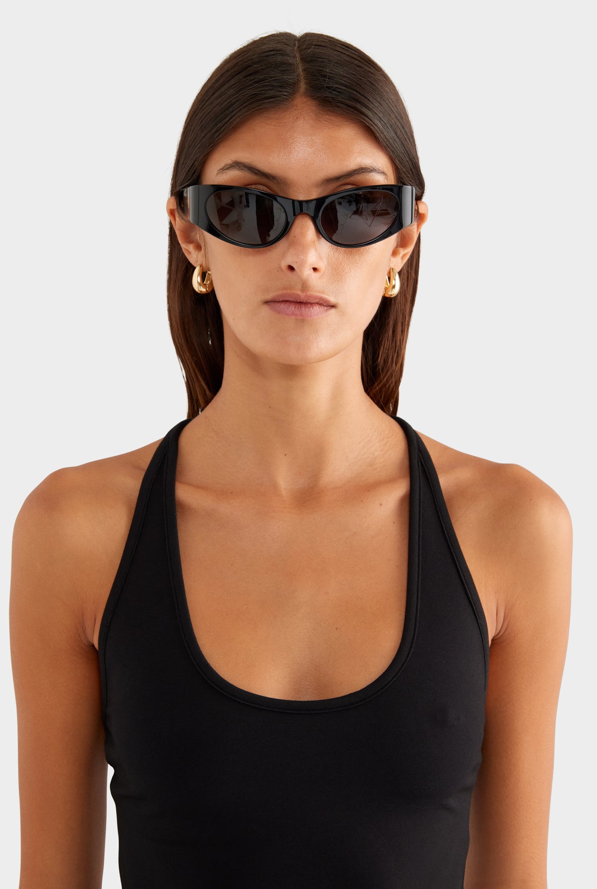 Braided Strap Halter Top - Black - XS