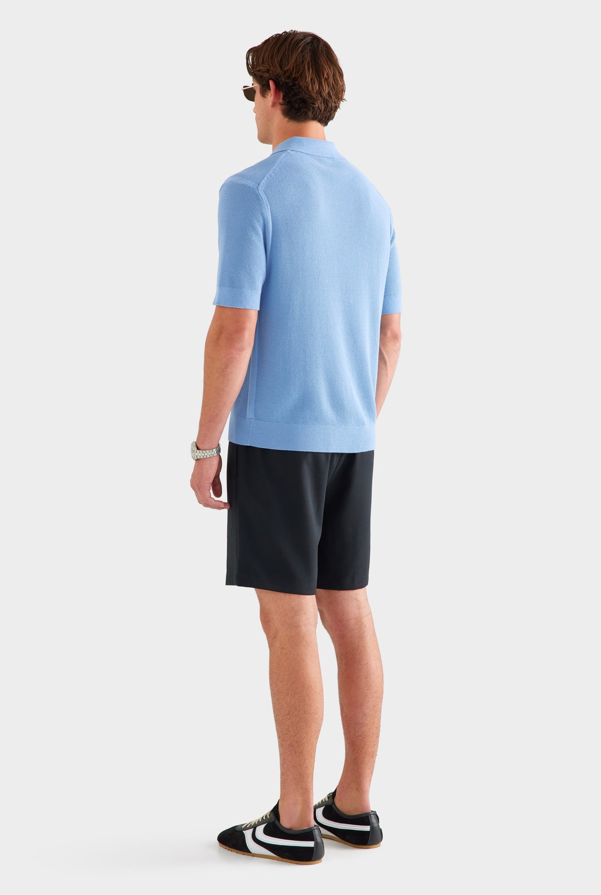 Lightweight Knit Polo - Dusk Blue