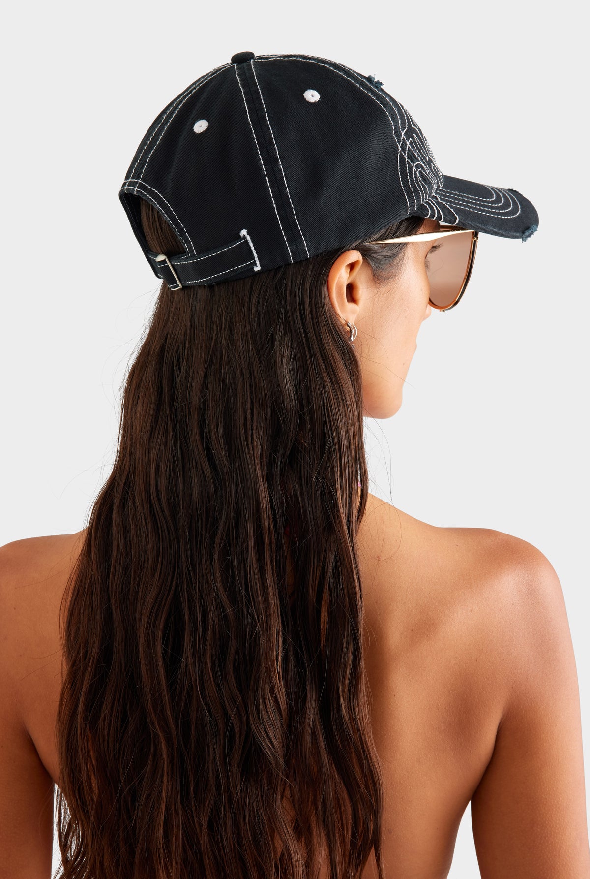 Barcelona Cursive Canvas Cap - Washed Black