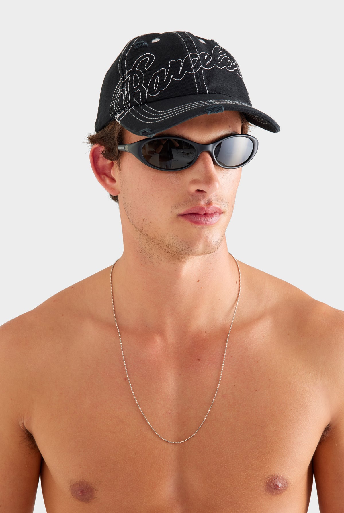 Barcelona Cursive Canvas Cap - Washed Black