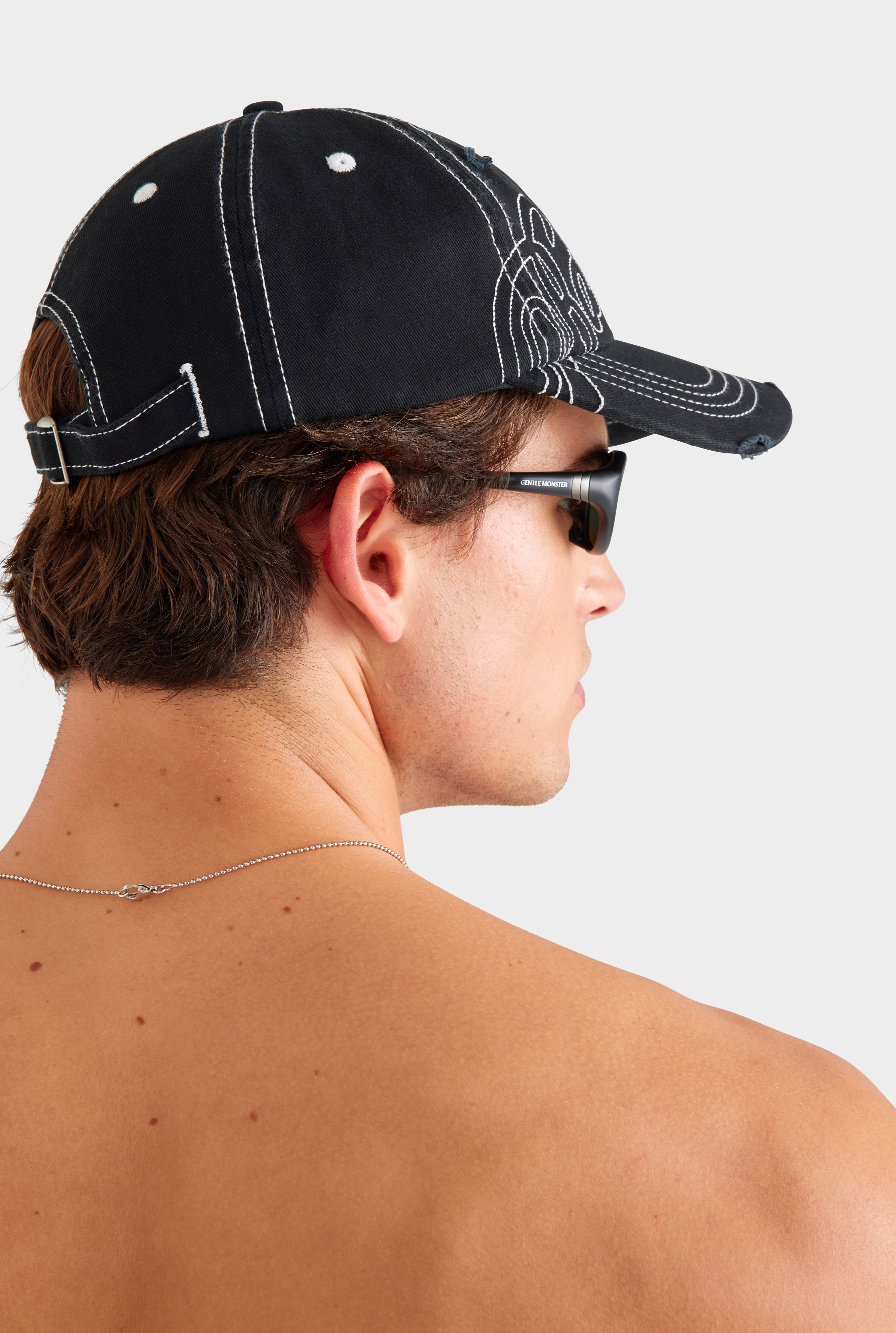 Barcelona Cursive Canvas Cap - Washed Black | Venroy – VENROY