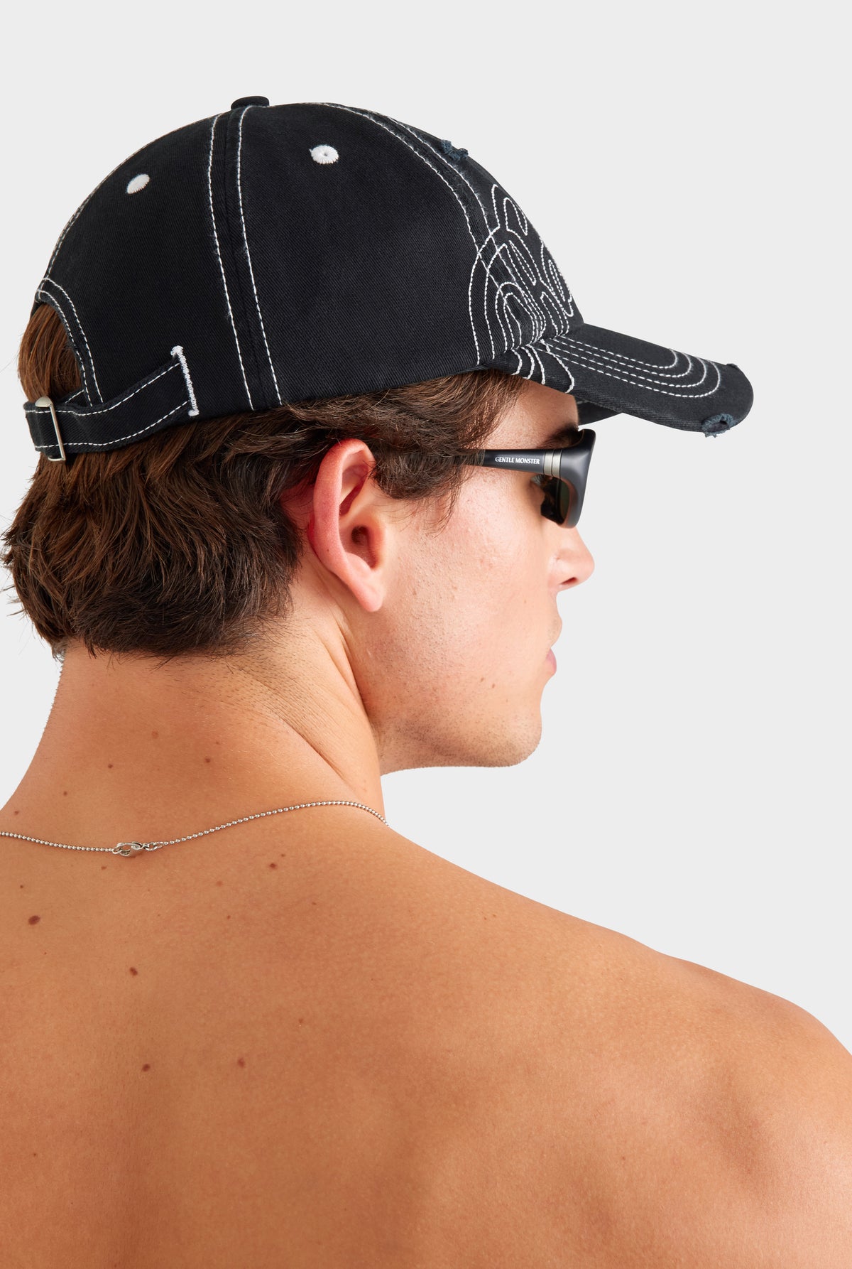 Barcelona Cursive Canvas Cap - Washed Black