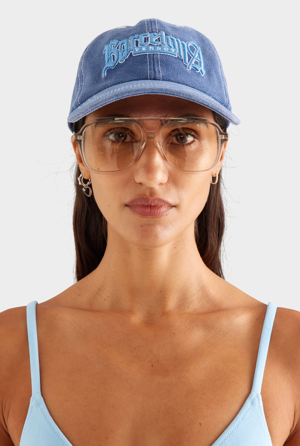 Barcelona Washed Canvas Cap - Washed Blue