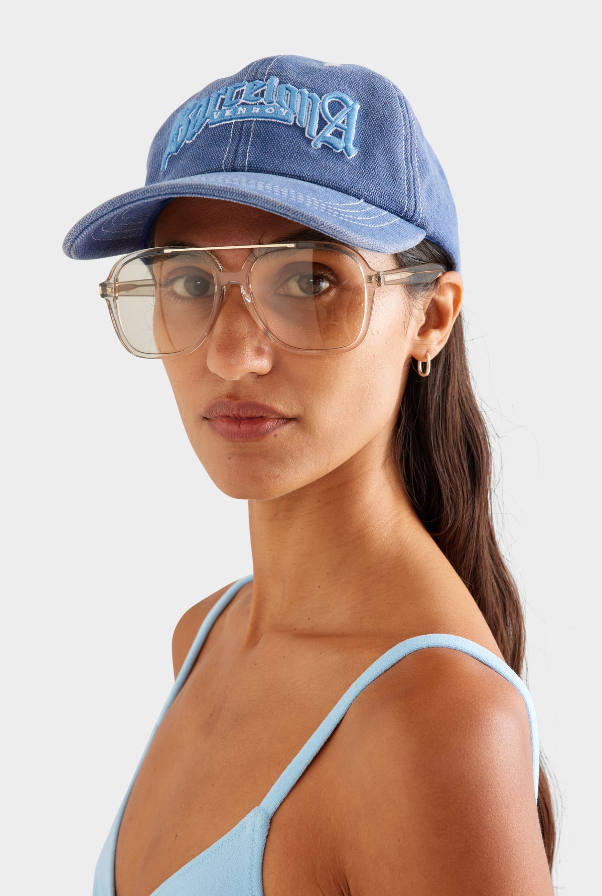Barcelona Washed Canvas Cap - Washed Blue