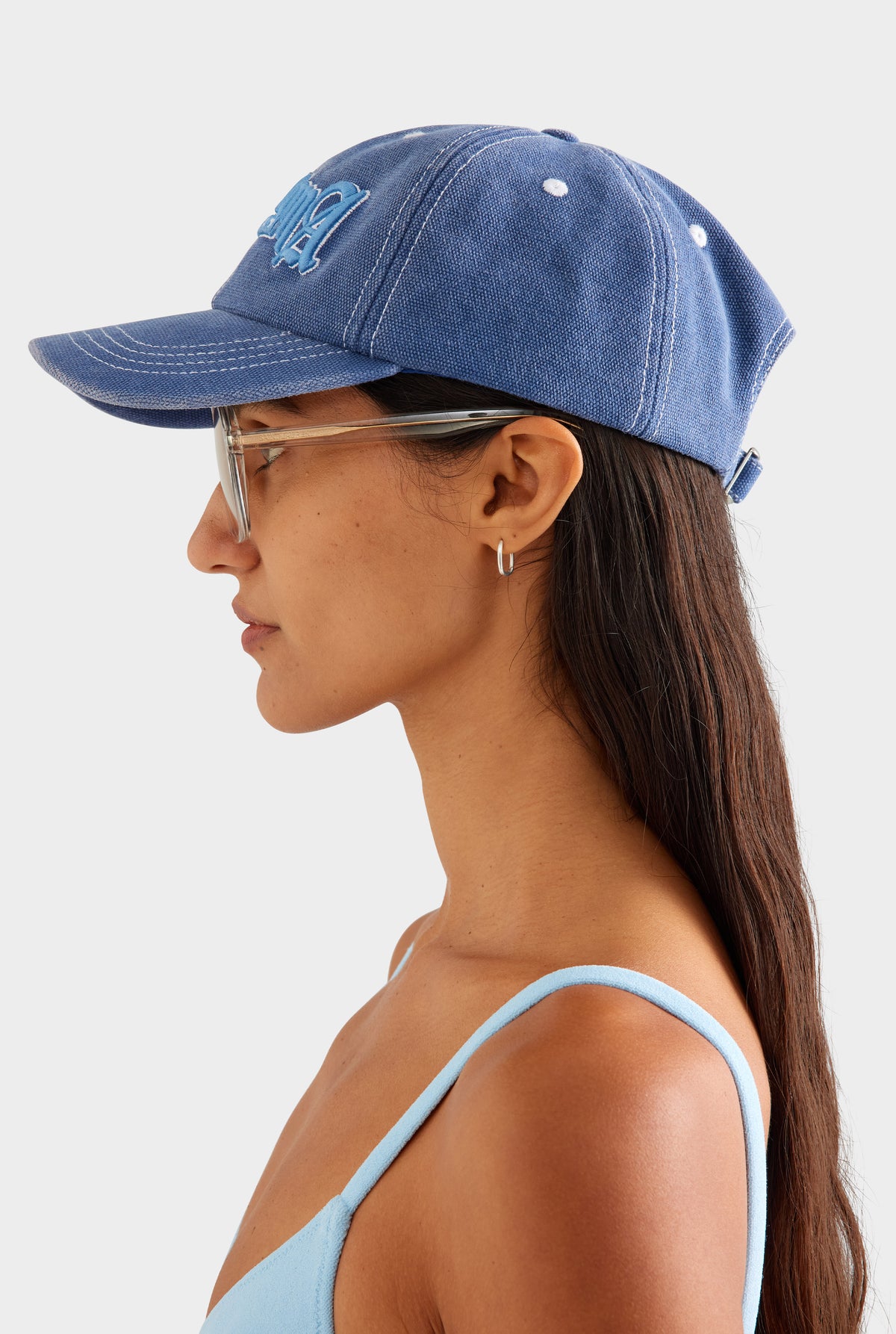 Barcelona Washed Canvas Cap - Washed Blue