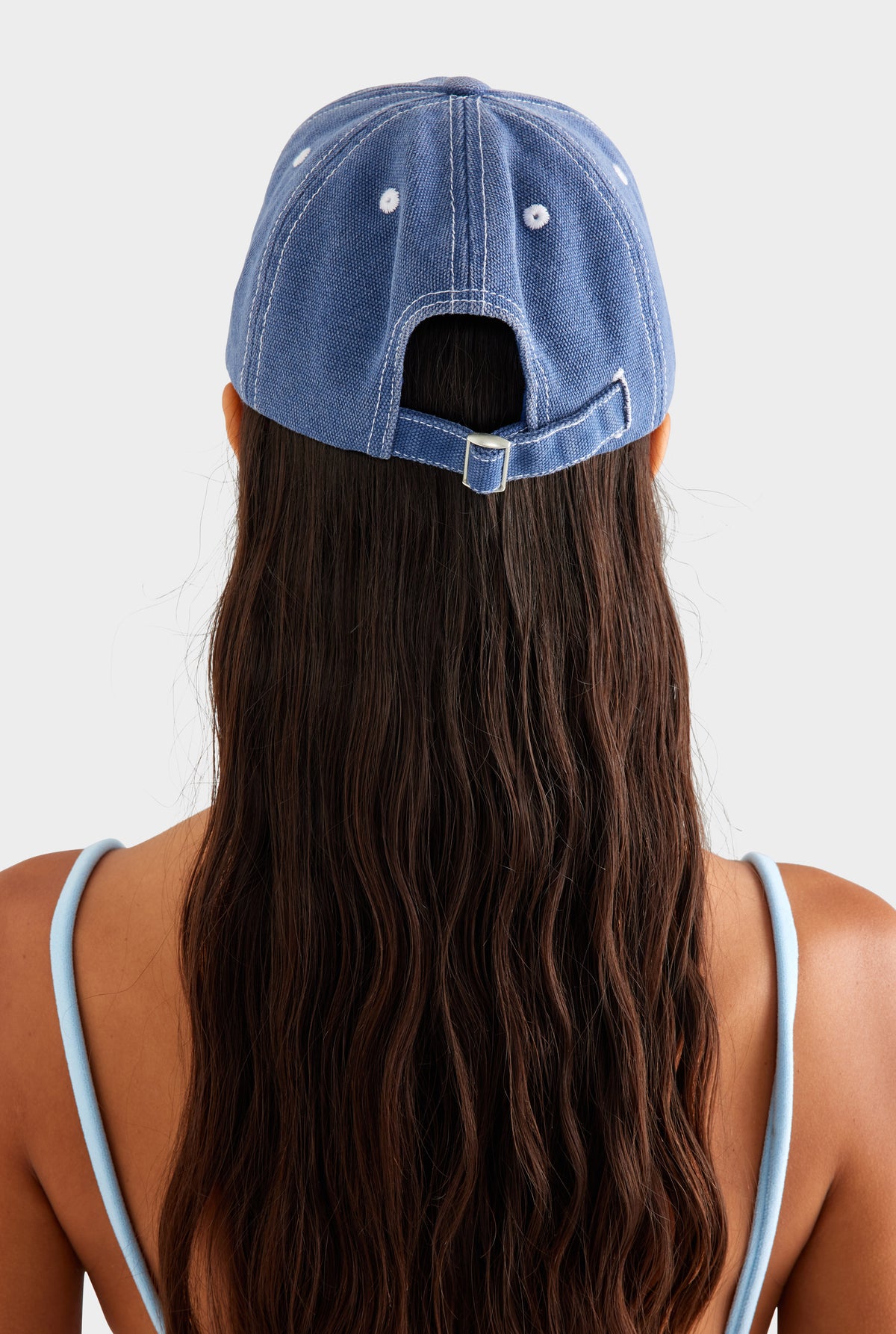 Barcelona Washed Canvas Cap - Washed Blue