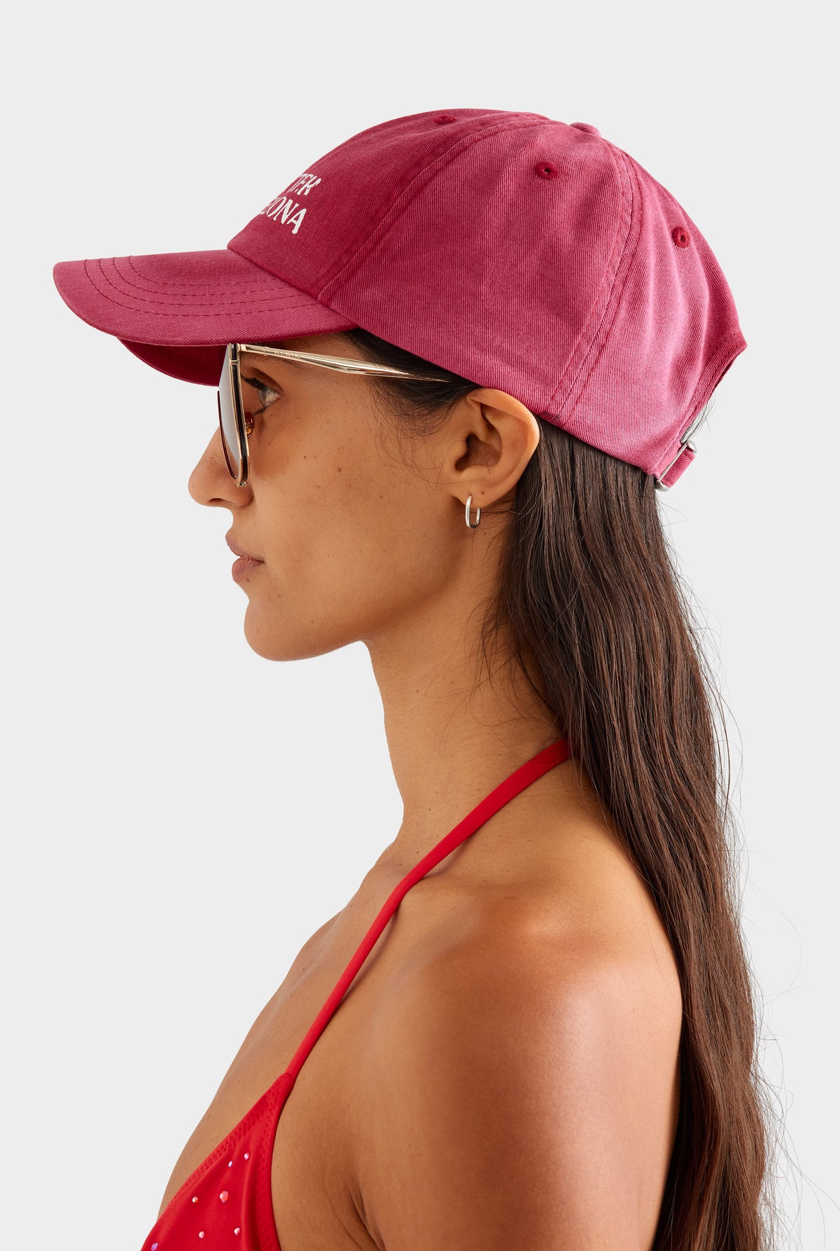 Its Better In Barcelona Cotton Twill Cap - Sangria