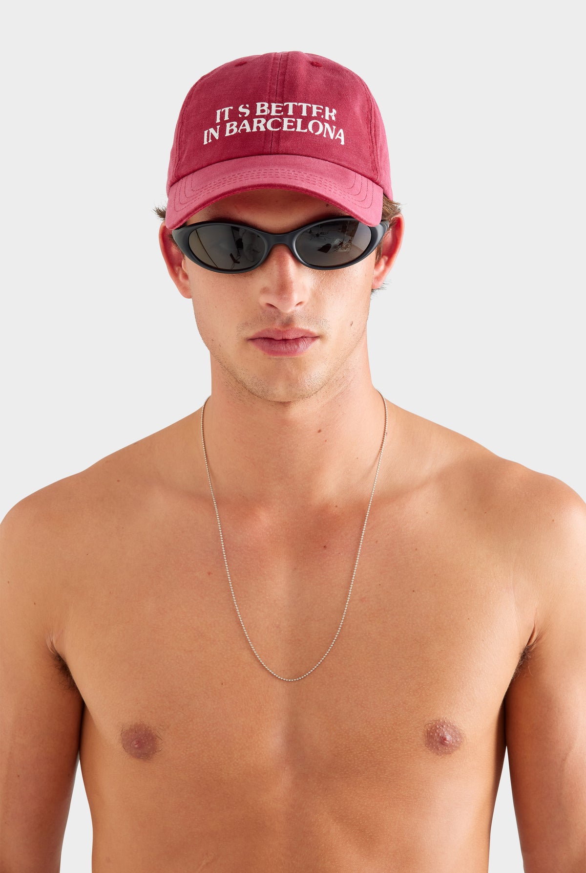 Its Better In Barcelona Cotton Twill Cap - Sangria